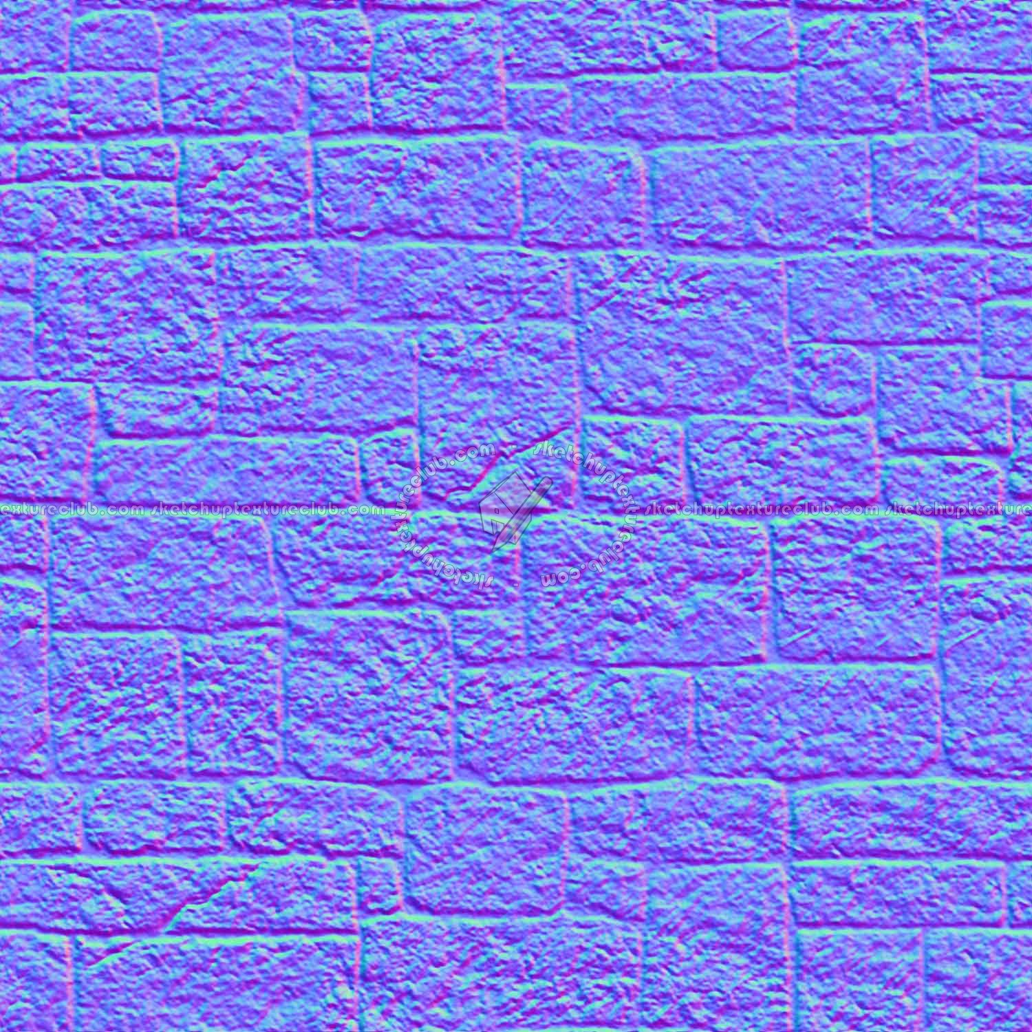 Textures   -   ARCHITECTURE   -   STONES WALLS   -   Stone blocks  - Wall stone with regular blocks texture seamless 08351 - Normal