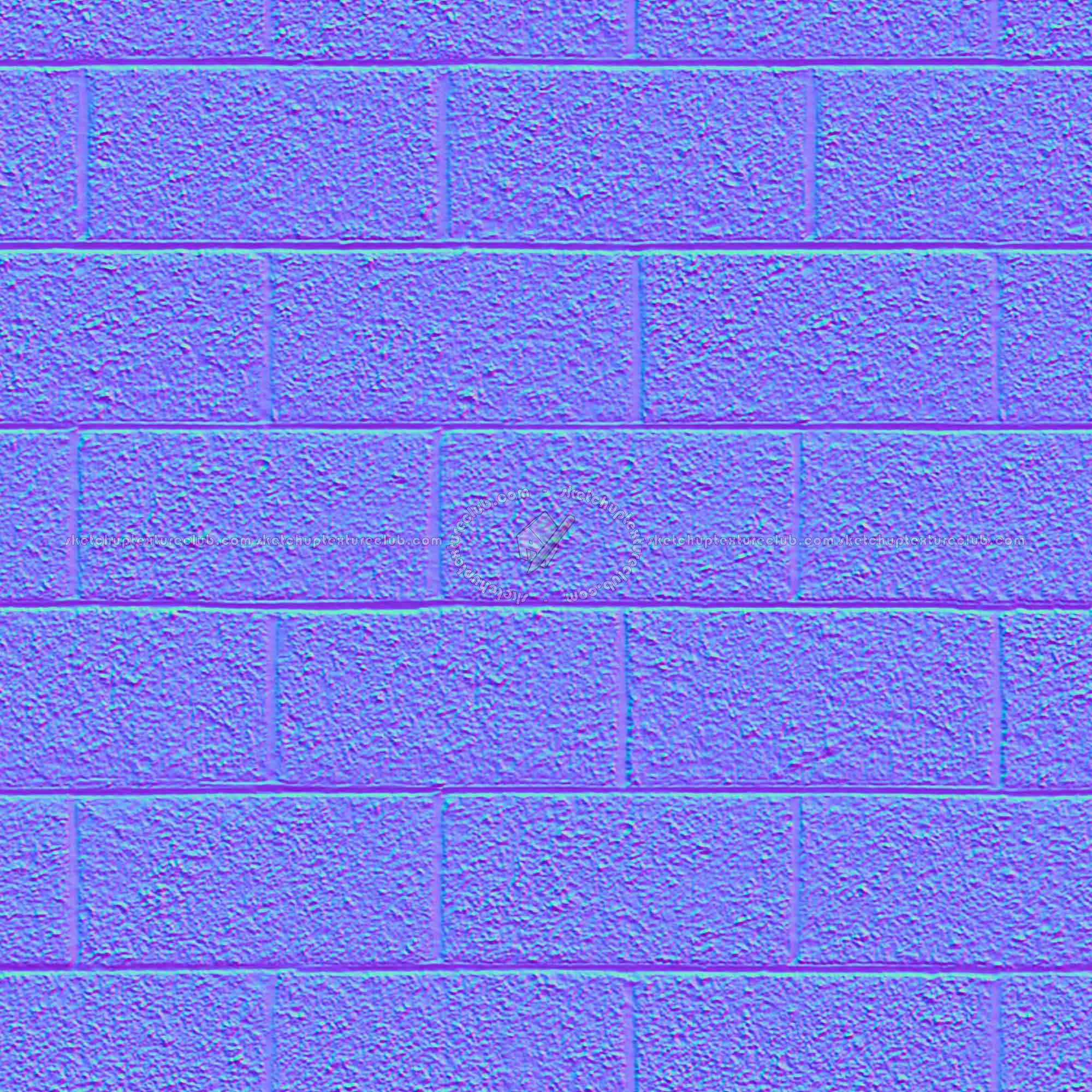 Textures   -   ARCHITECTURE   -   CONCRETE   -   Plates   -   Clean  - Clean cinder block texture seamless 01628 - Normal