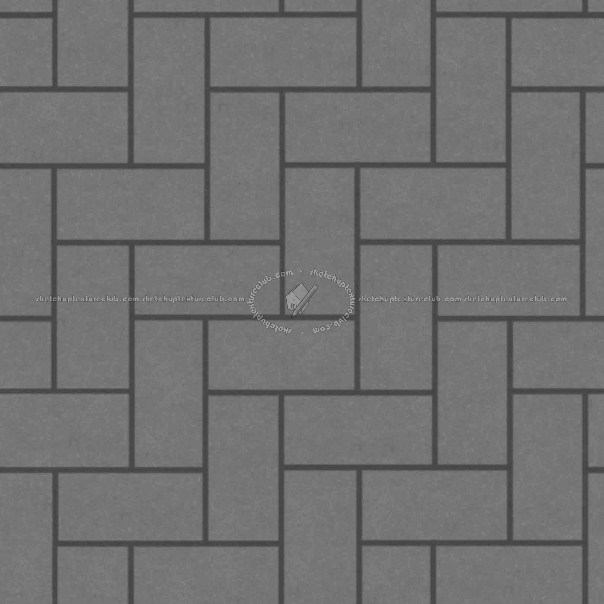 Textures   -   ARCHITECTURE   -   PAVING OUTDOOR   -   Concrete   -   Herringbone  - Concrete paving herringbone outdoor texture seamless 05798 - Displacement