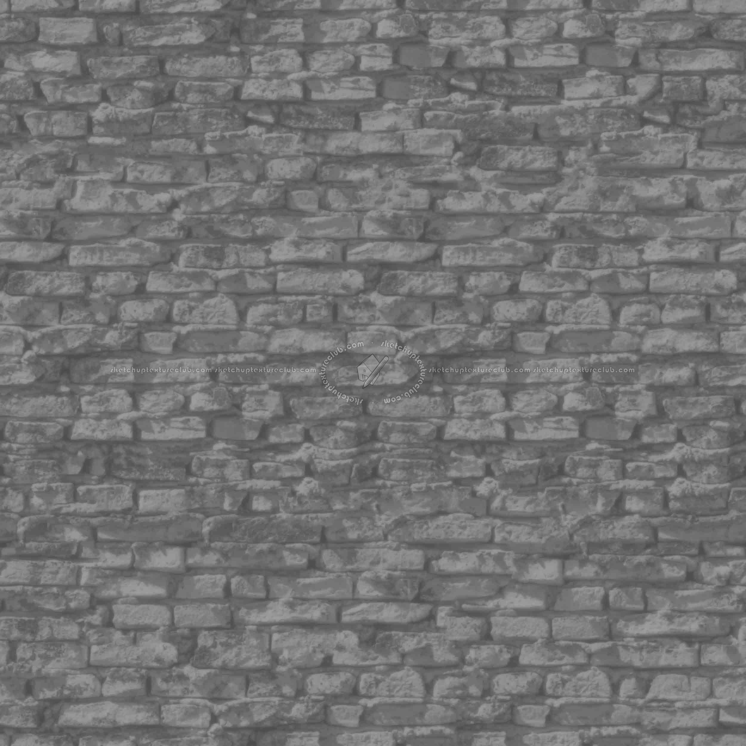 Textures   -   ARCHITECTURE   -   BRICKS   -   Damaged bricks  - Damaged bricks texture seamless 00107 - Displacement