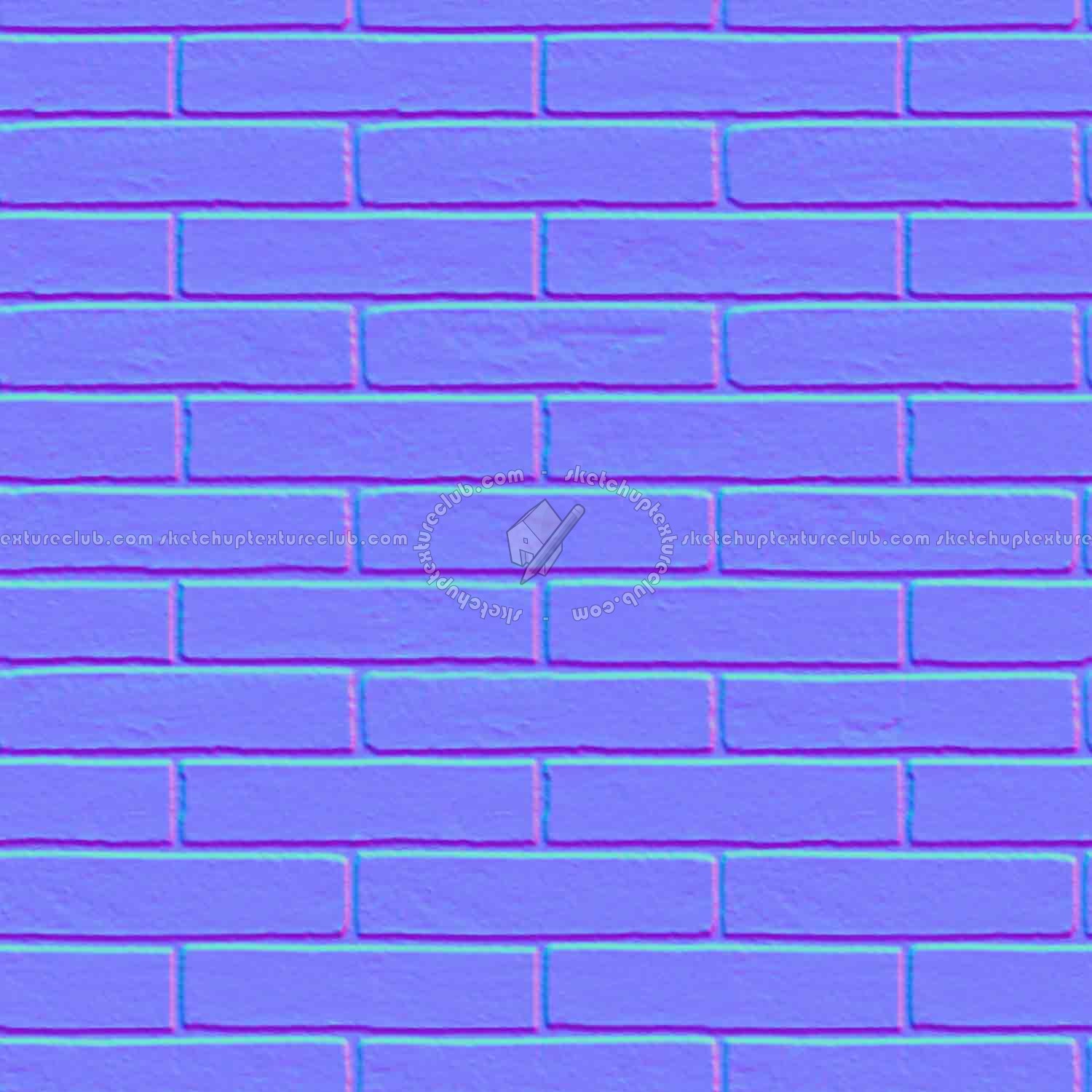 Textures   -   ARCHITECTURE   -   BRICKS   -   Facing Bricks   -   Smooth  - Facing smooth bricks texture seamless 00255 - Normal
