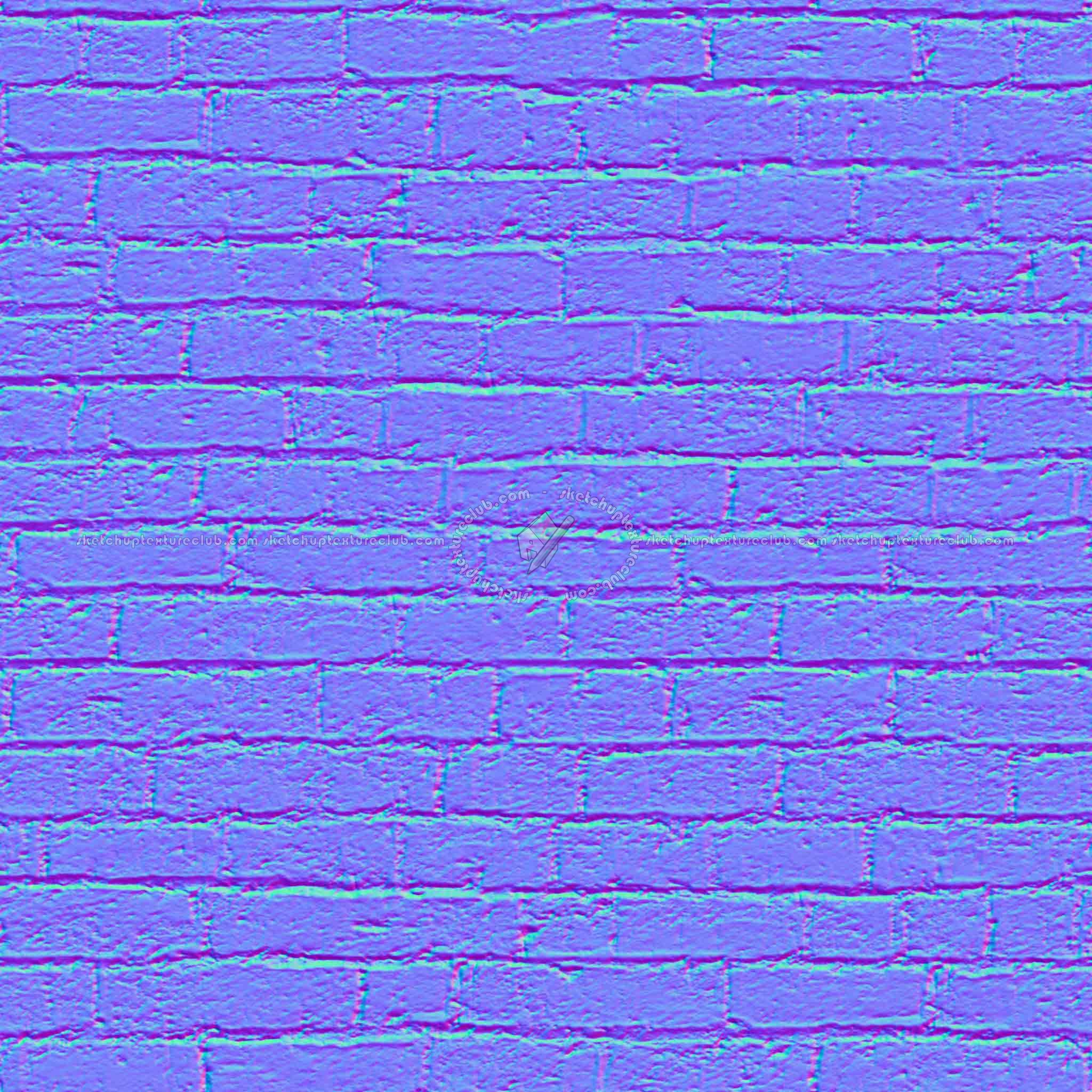 Textures   -   ARCHITECTURE   -   BRICKS   -   White Bricks  - White bricks texture seamless 00495 - Normal