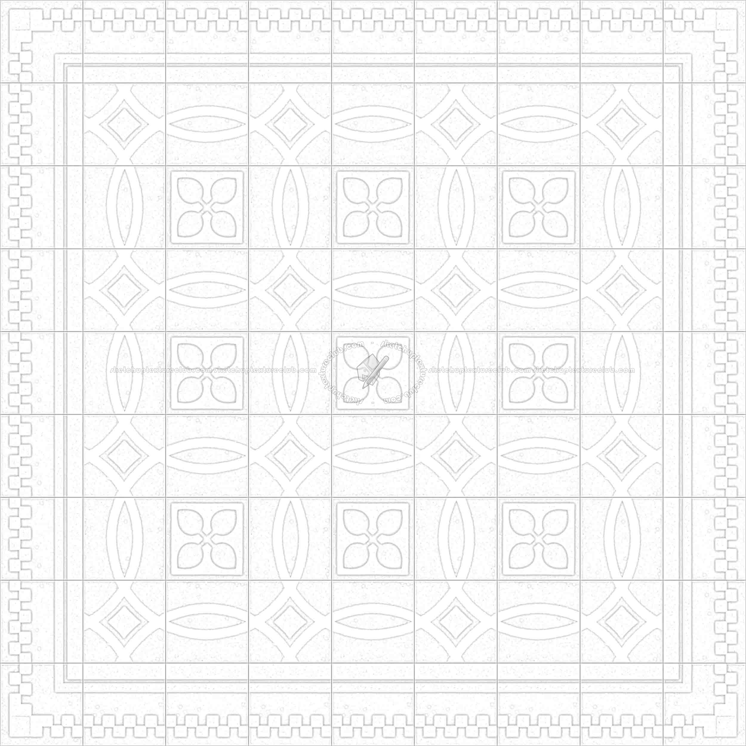 Textures   -   ARCHITECTURE   -   TILES INTERIOR   -   Cement - Encaustic   -   Cement  - Cement concrete tile texture seamless 13374 - Ambient occlusion