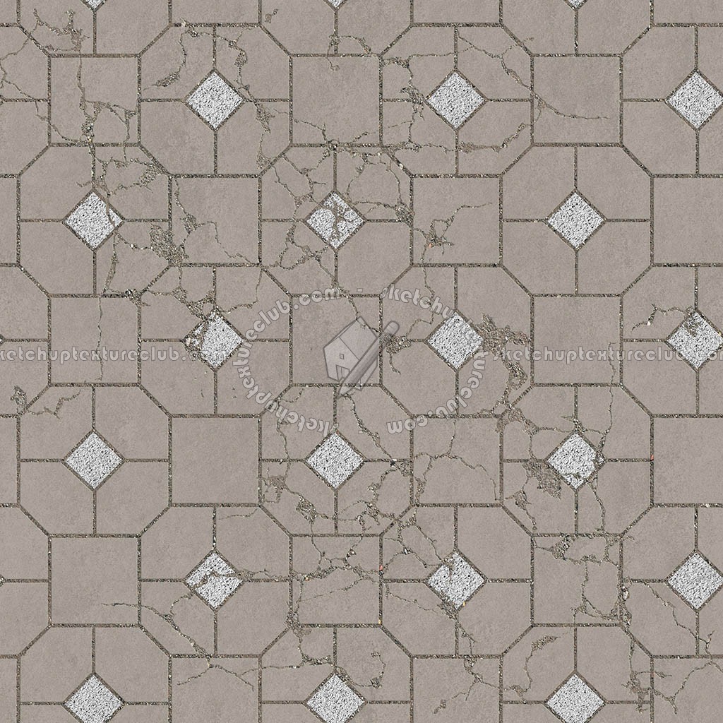 Textures   -   ARCHITECTURE   -   PAVING OUTDOOR   -   Concrete   -   Blocks damaged  - Concrete paving outdoor damaged texture seamless 05539 (seamless)