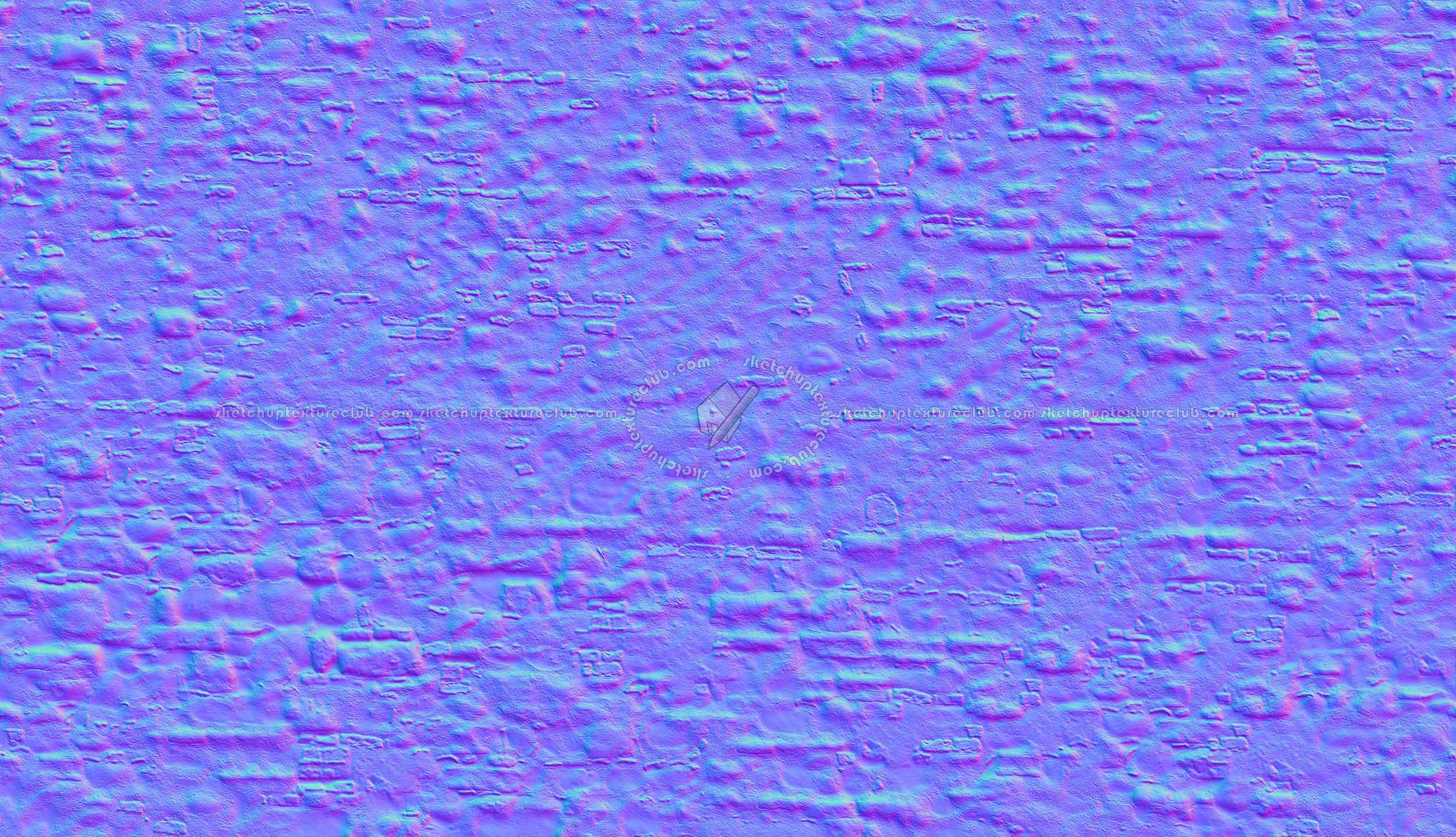 Textures   -   ARCHITECTURE   -   STONES WALLS   -   Damaged walls  - Old damaged wall stone texture seamless 17356 - Normal