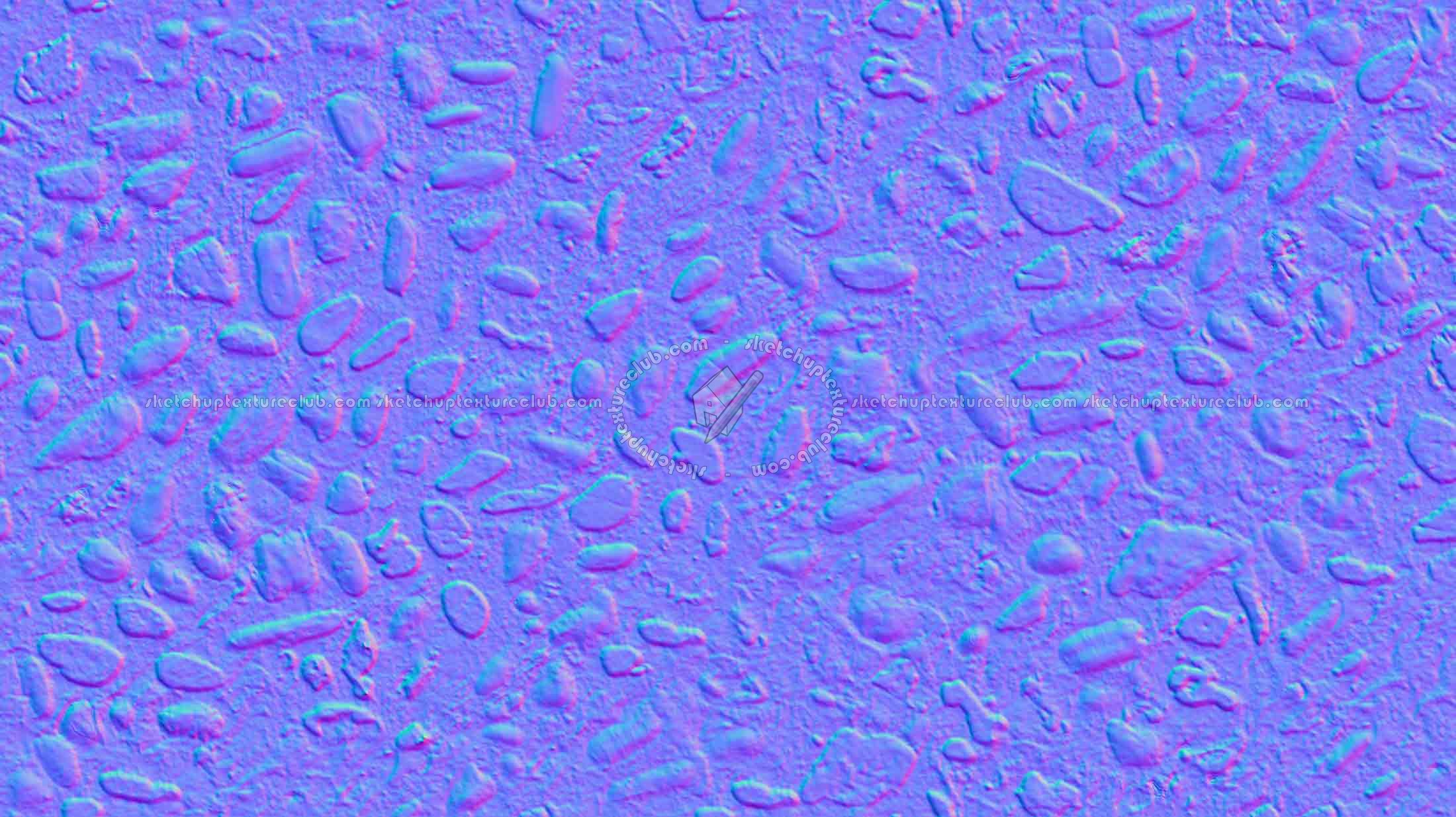 Textures   -   ARCHITECTURE   -   ROADS   -   Paving streets   -   Rounded cobble  - Road rounded cobblestone texture seamless 19660 - Normal