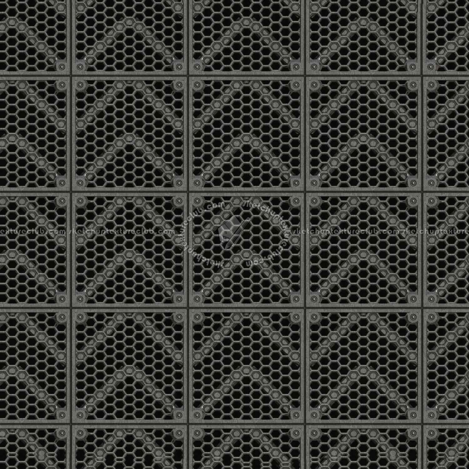Textures   -   MATERIALS   -   METALS   -   Perforated  - Iron industrial perforate metal texture seamless 10532 - Specular
