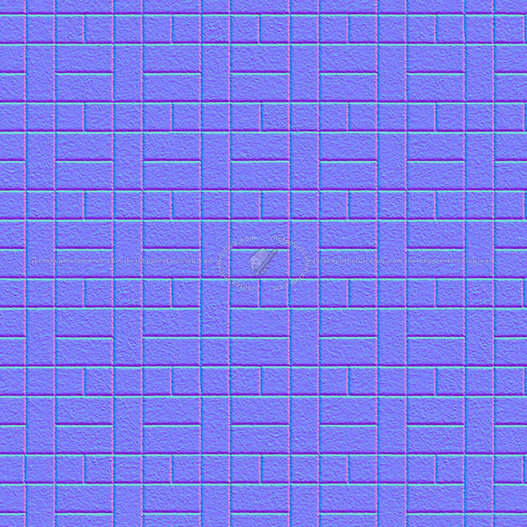 Textures - ARCHITECTURE - PAVING OUTDOOR - Concrete - Blocks regular - Paving outdoor concrete regular block texture seamless 05686 - Normal