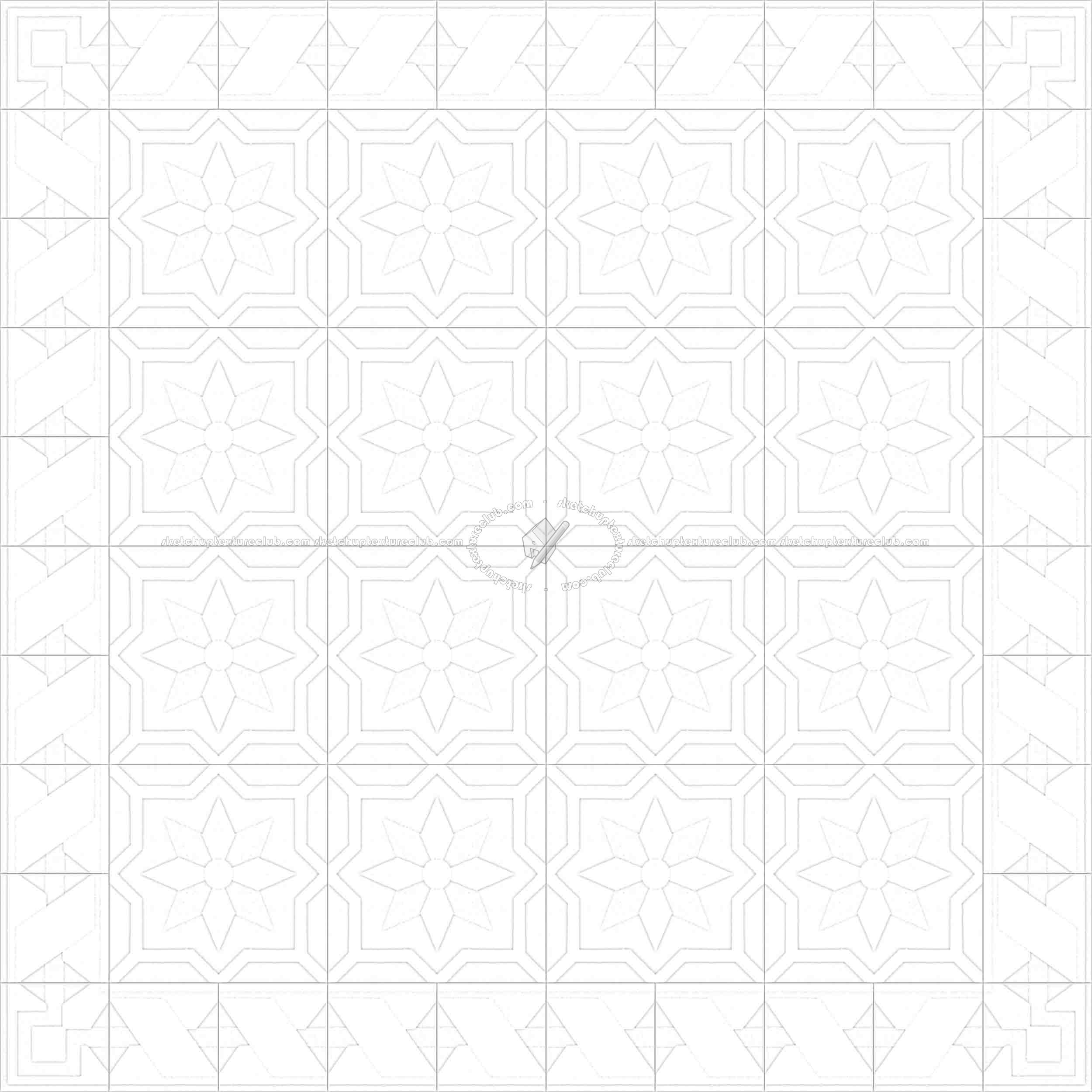 Textures   -   ARCHITECTURE   -   TILES INTERIOR   -   Cement - Encaustic   -   Cement  - Cement concrete tile texture seamless 13376 - Ambient occlusion