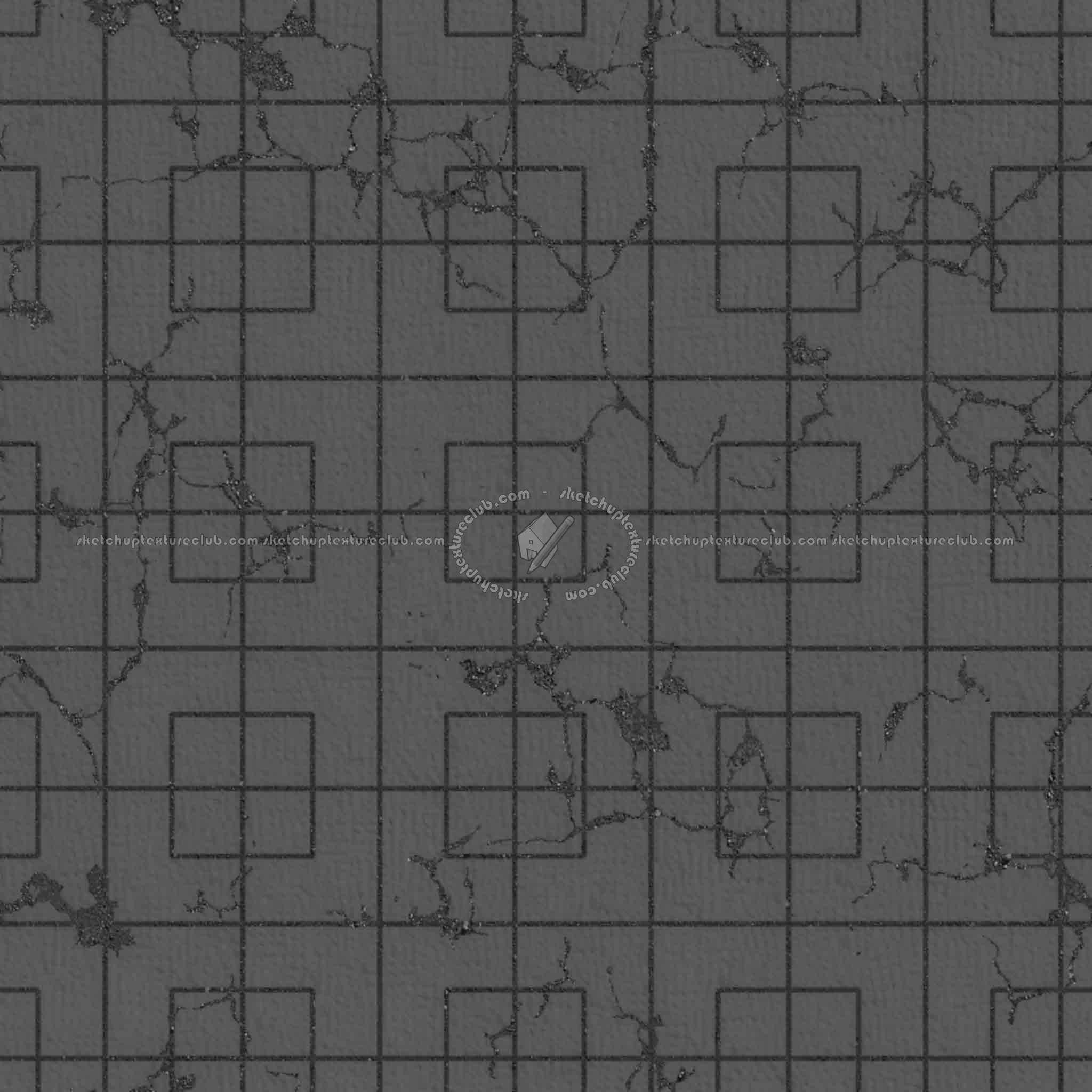 Textures   -   ARCHITECTURE   -   PAVING OUTDOOR   -   Concrete   -   Blocks damaged  - Concrete paving outdoor damaged texture seamless 05541 - Displacement