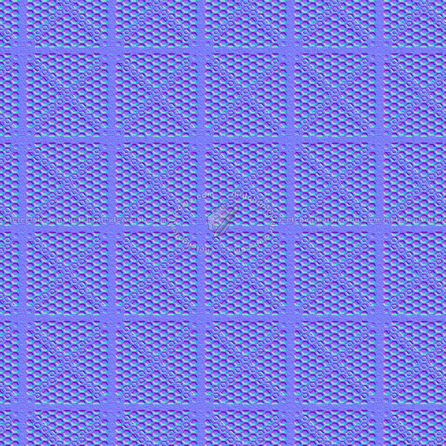 Textures   -   MATERIALS   -   METALS   -   Perforated  - Iron industrial perforate metal texture seamless 10533 - Normal