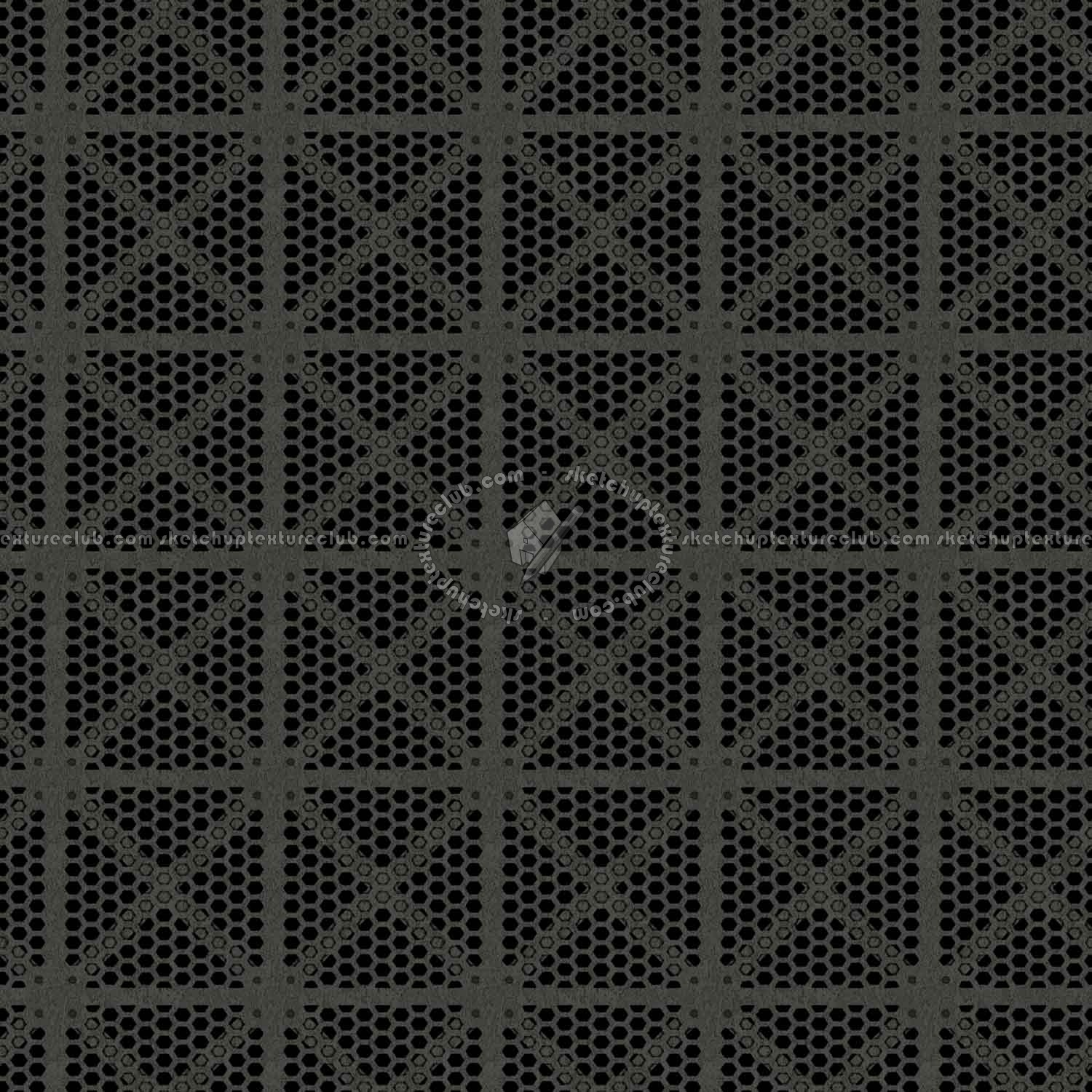 Textures   -   MATERIALS   -   METALS   -   Perforated  - Iron industrial perforate metal texture seamless 10533 - Specular