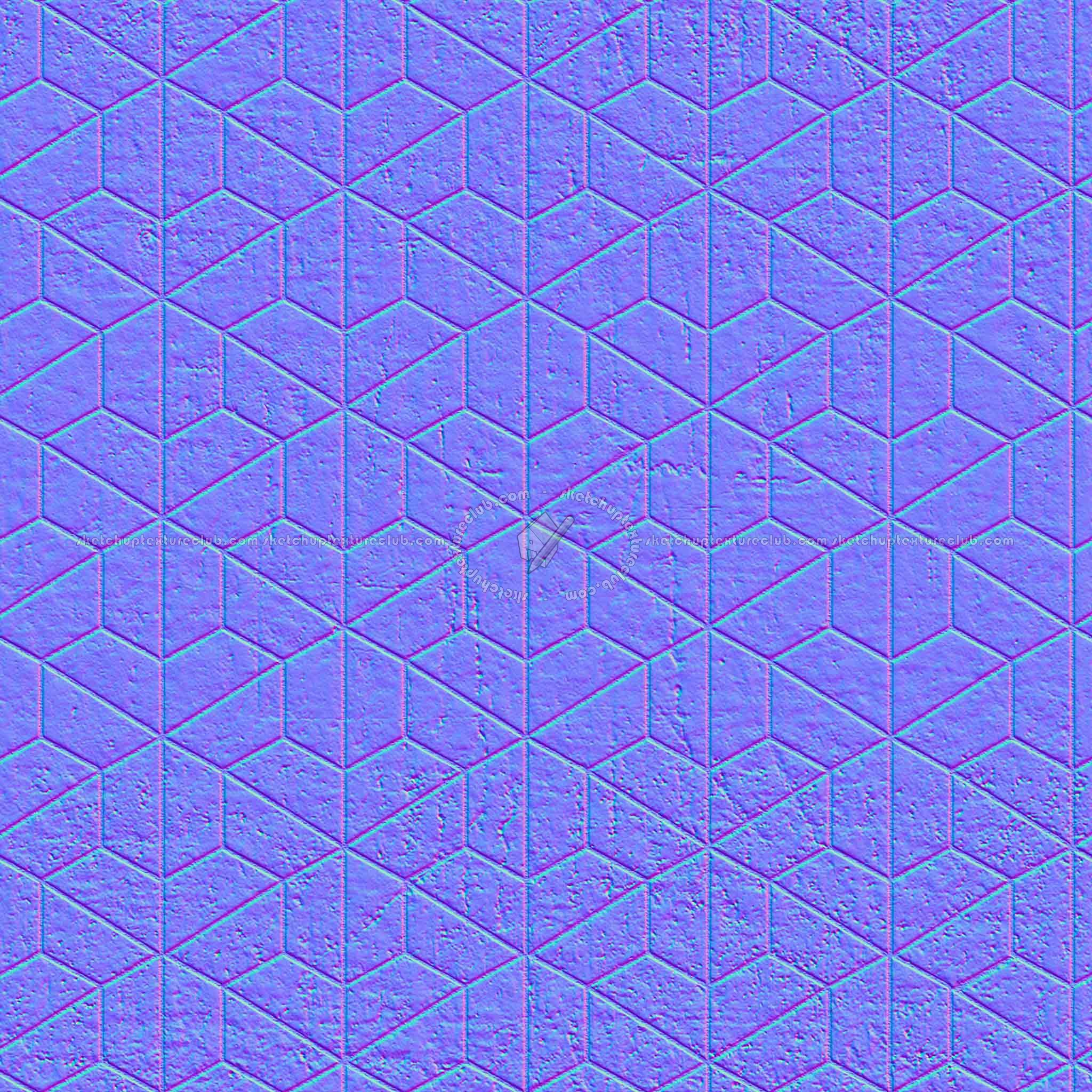 Textures   -   ARCHITECTURE   -   PAVING OUTDOOR   -   Concrete   -   Blocks mixed  - Paving concrete mixed size texture seamless 05622 - Normal