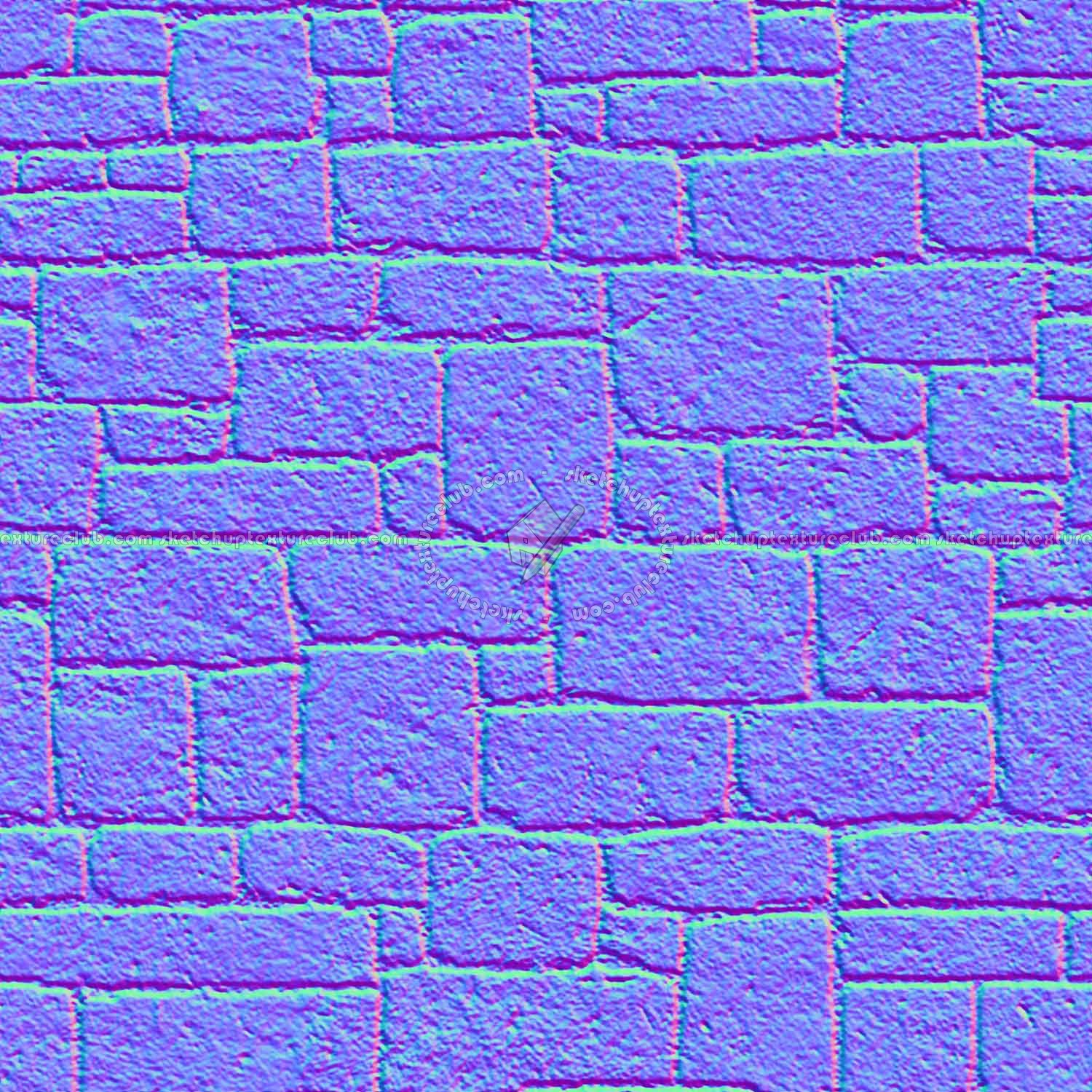 Textures   -   ARCHITECTURE   -   STONES WALLS   -   Stone blocks  - Wall stone with regular blocks texture seamless 08354 - Normal