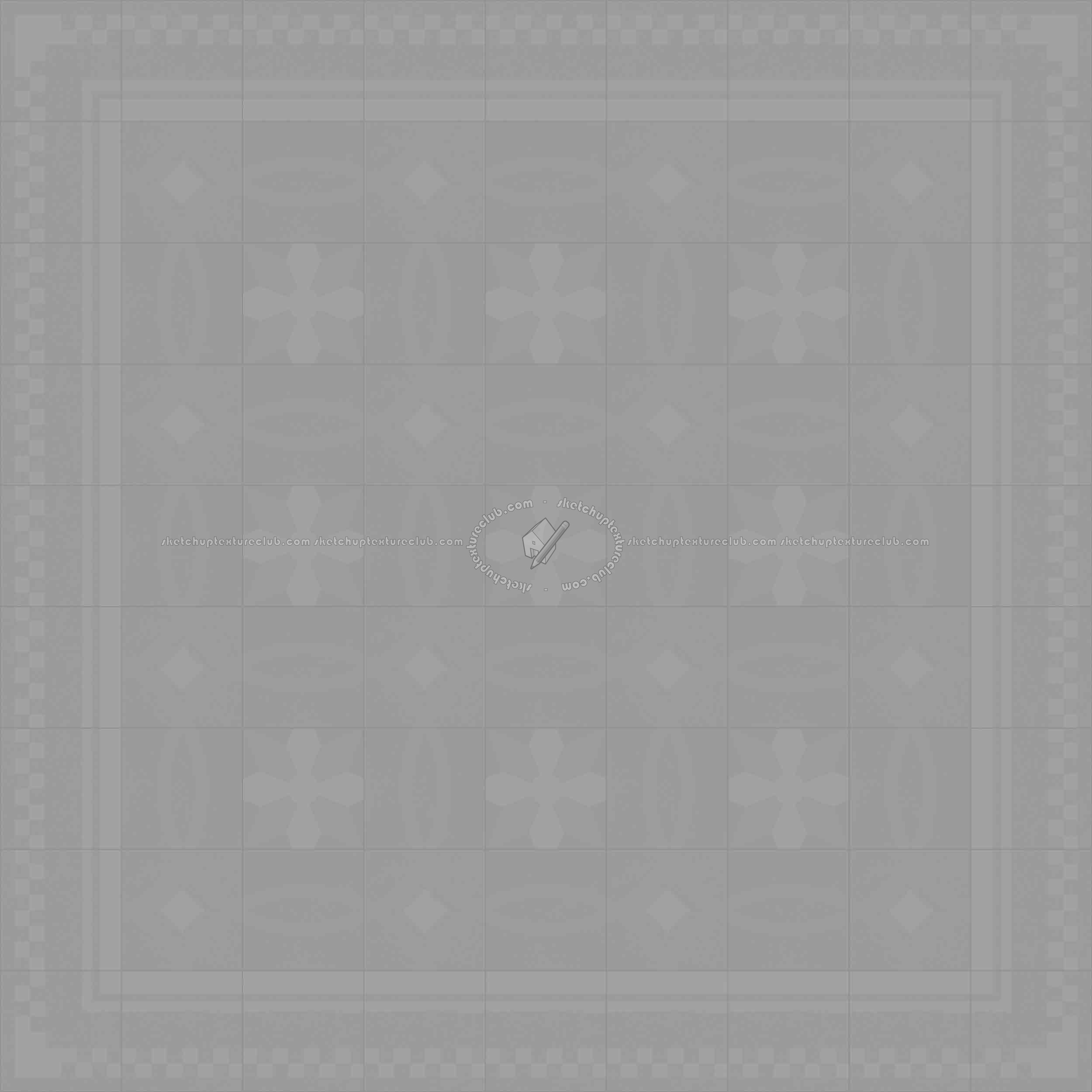 Textures   -   ARCHITECTURE   -   TILES INTERIOR   -   Cement - Encaustic   -   Cement  - Cement concrete tile texture seamless 13377 - Displacement