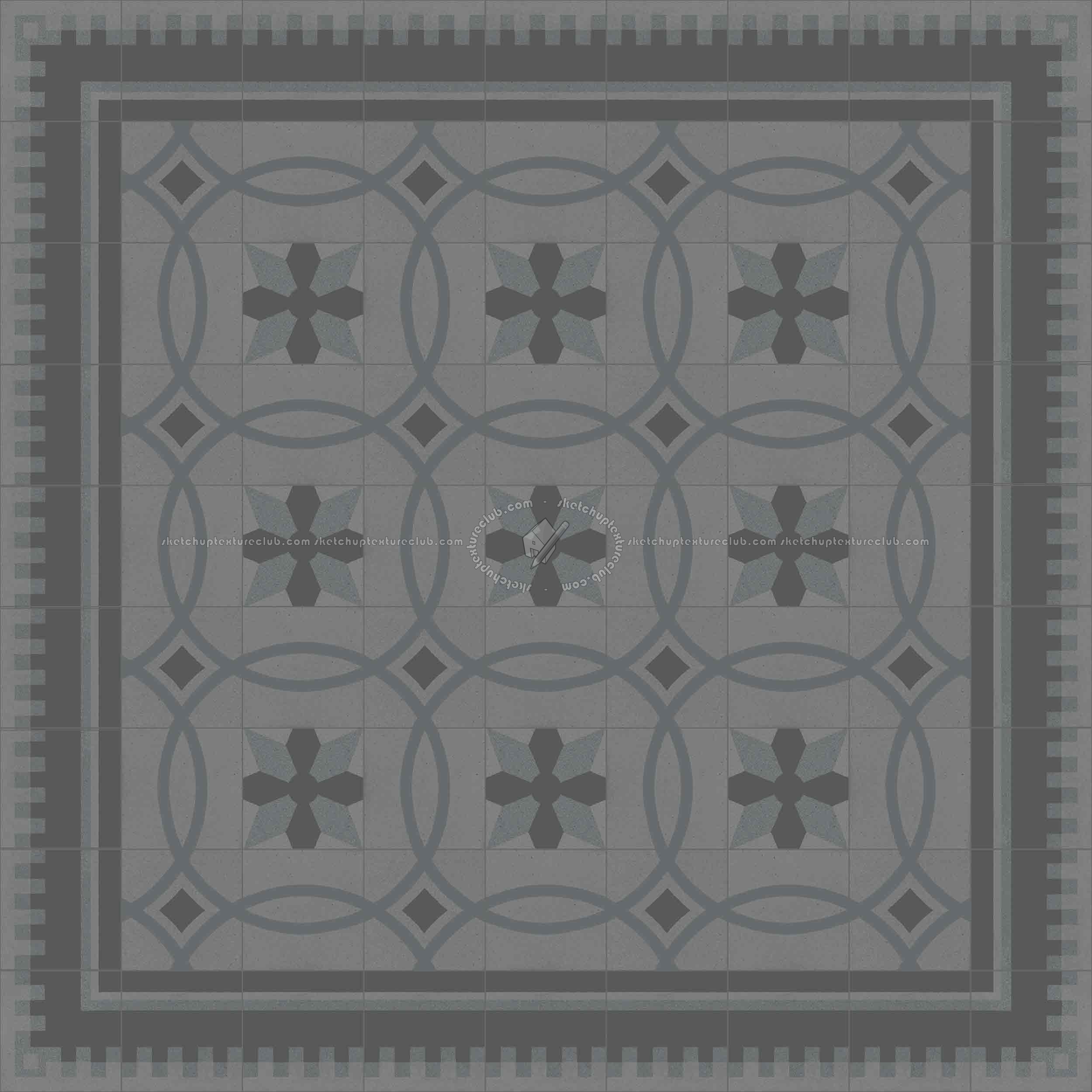 Textures   -   ARCHITECTURE   -   TILES INTERIOR   -   Cement - Encaustic   -   Cement  - Cement concrete tile texture seamless 13377 - Specular
