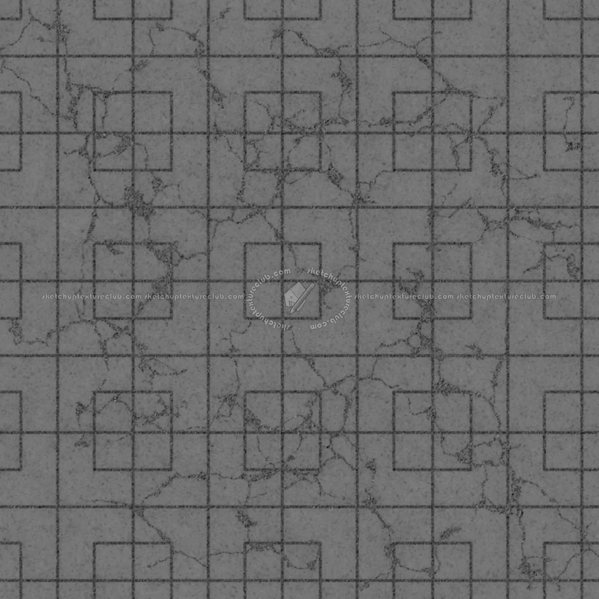 Textures   -   ARCHITECTURE   -   PAVING OUTDOOR   -   Concrete   -   Blocks damaged  - Concrete paving outdoor damaged texture seamless 05542 - Displacement