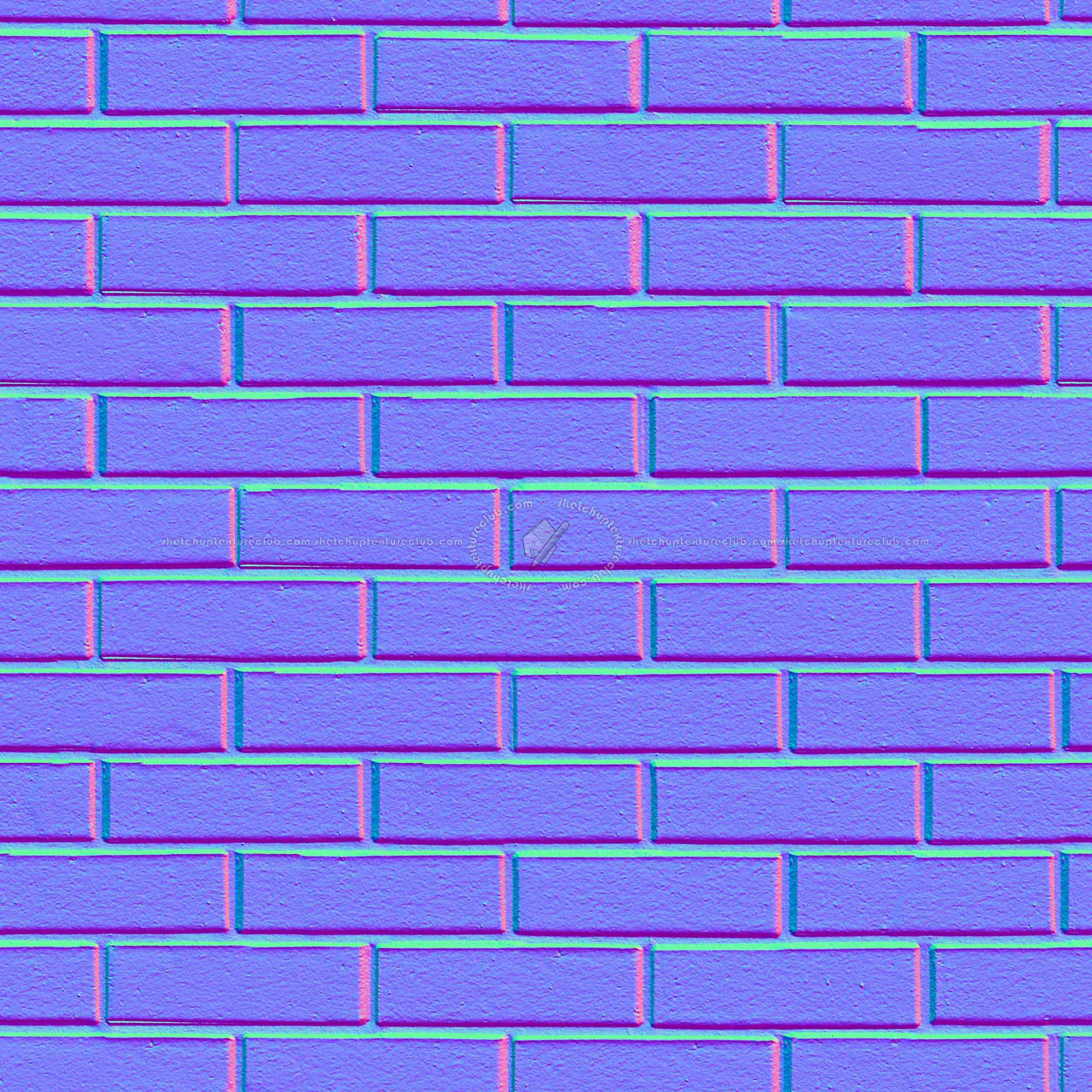 Textures   -   ARCHITECTURE   -   BRICKS   -   Facing Bricks   -   Smooth  - Facing smooth bricks texture seamless 00312 - Normal