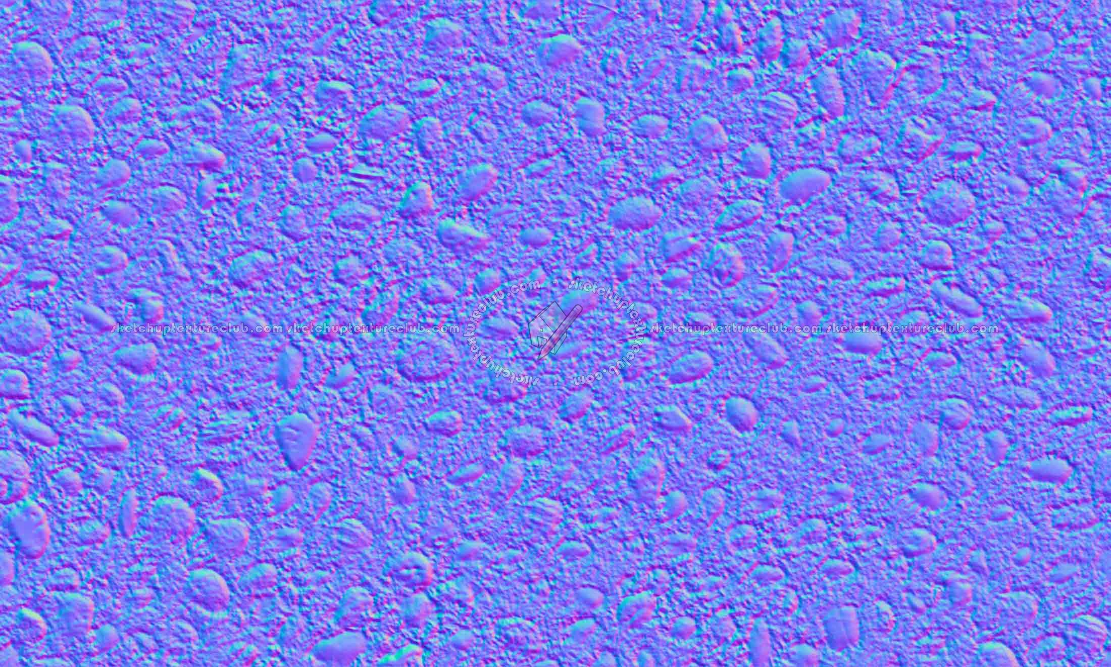 Textures   -   ARCHITECTURE   -   ROADS   -   Paving streets   -   Rounded cobble  - Road rounded cobblestone with green grass texture seamless 19752 - Normal