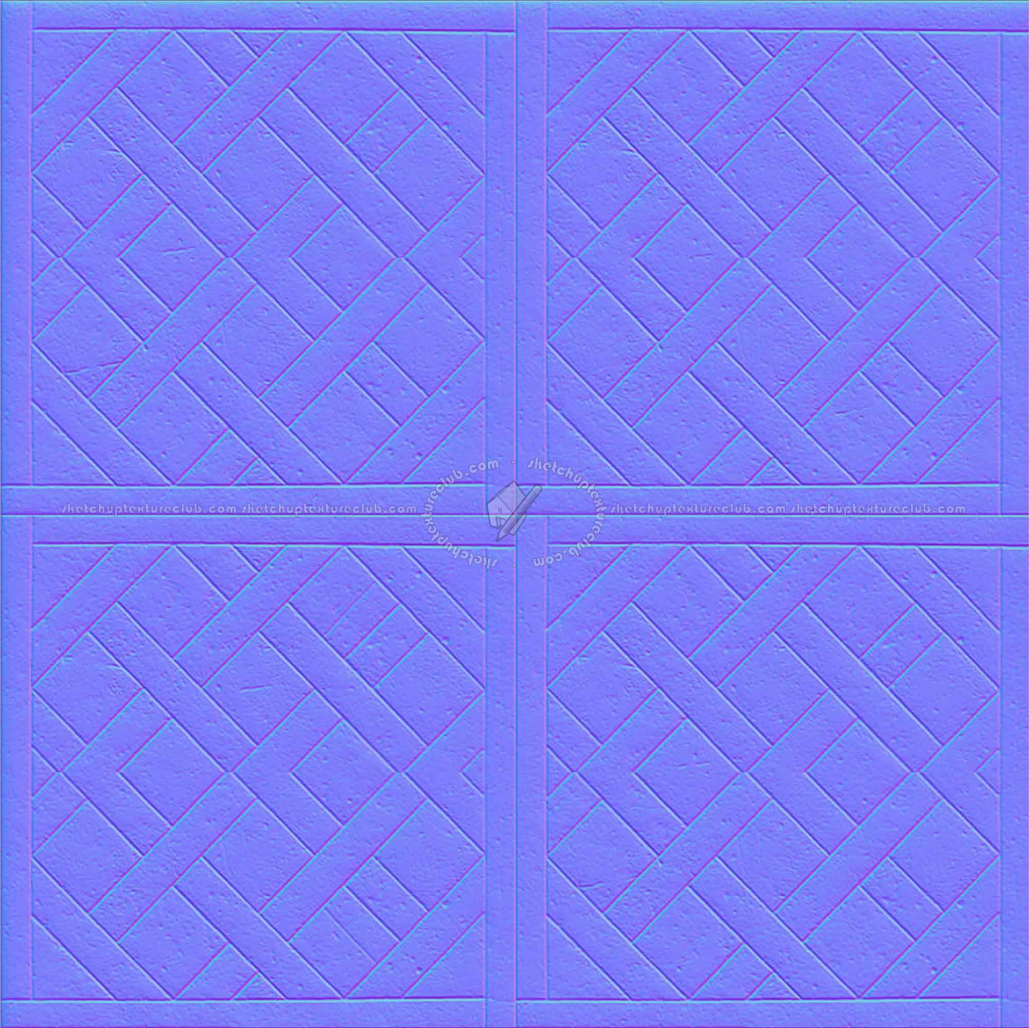 Textures   -   ARCHITECTURE   -   TILES INTERIOR   -   Stone tiles  - Versailles gezoet stone tile texture seamless 20549 - Normal