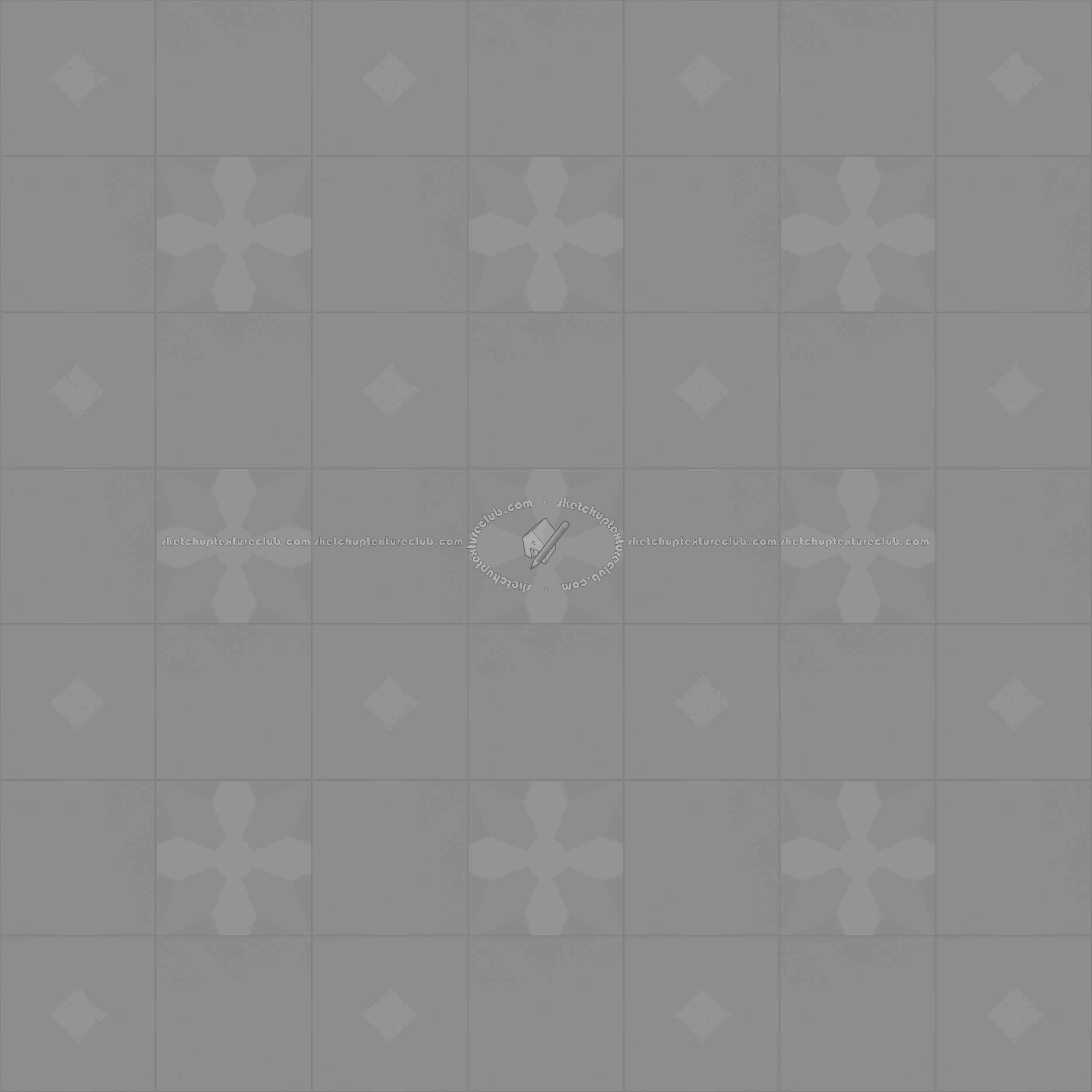 Textures   -   ARCHITECTURE   -   TILES INTERIOR   -   Cement - Encaustic   -   Cement  - Cement concrete tile texture seamless 13378 - Displacement