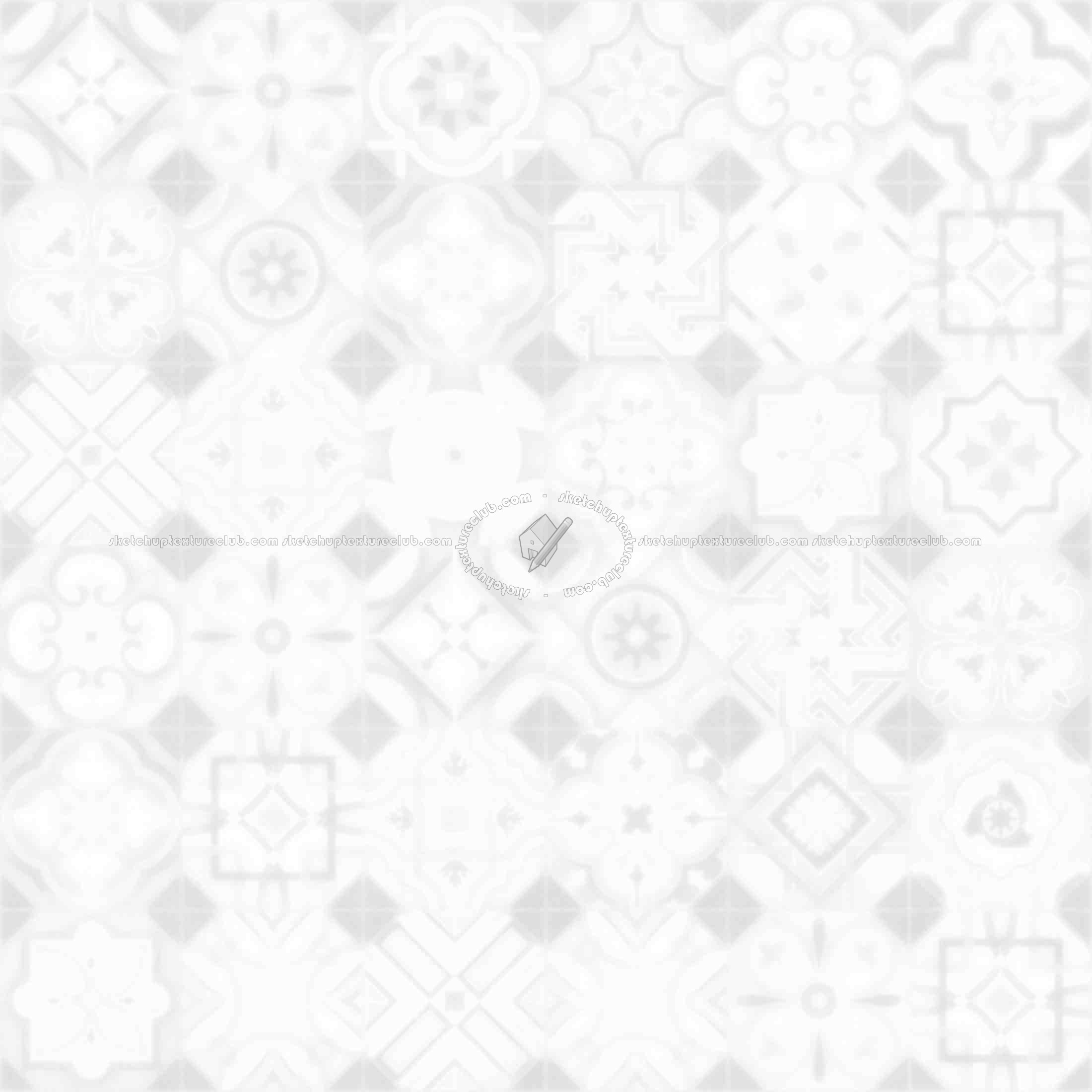 Textures   -   ARCHITECTURE   -   TILES INTERIOR   -   Ornate tiles   -   Patchwork  - Ceramic patchwork tile texture seamless 21254 - Ambient occlusion