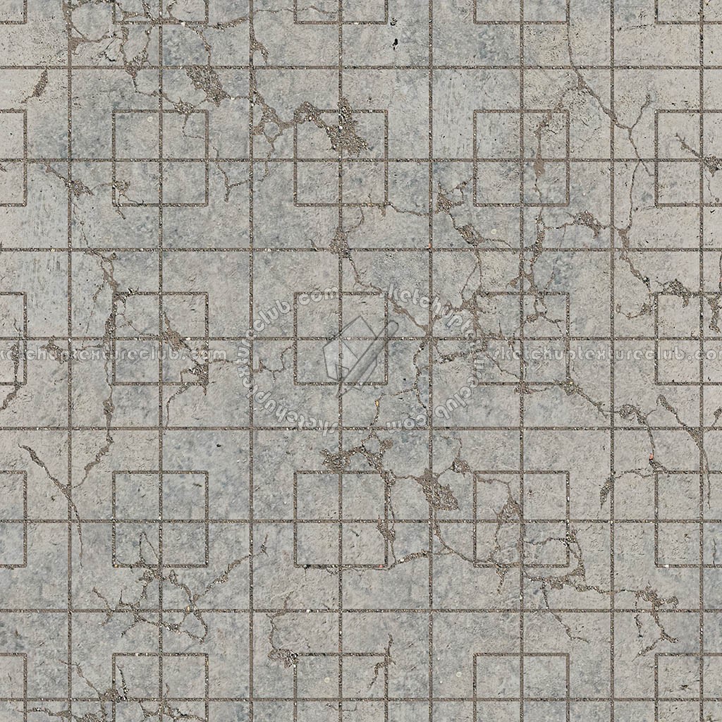 Textures   -   ARCHITECTURE   -   PAVING OUTDOOR   -   Concrete   -   Blocks damaged  - Concrete paving outdoor damaged texture seamless 05543 (seamless)