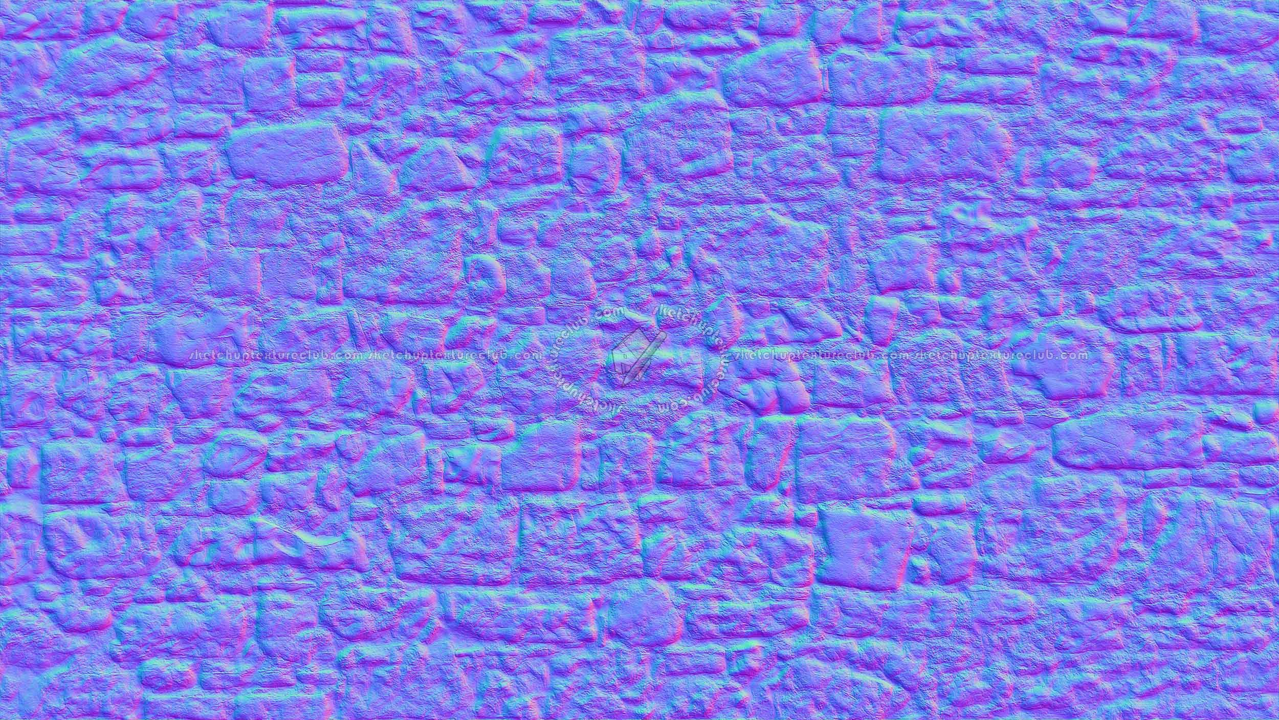 Textures   -   ARCHITECTURE   -   STONES WALLS   -   Damaged walls  - Italy old damaged wall stone texture seamless 19341 - Normal