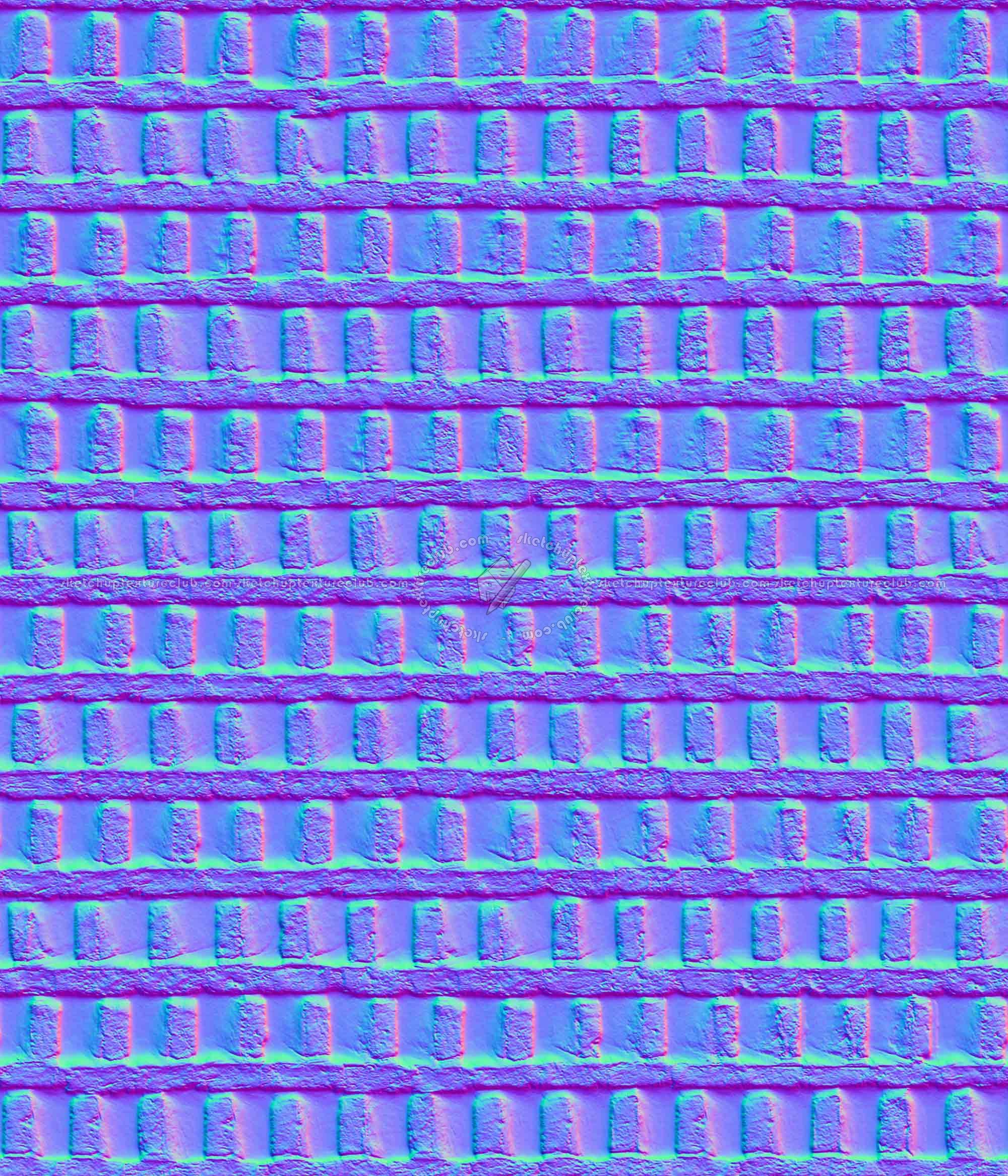 Textures   -   ARCHITECTURE   -   BRICKS   -   Special Bricks  - Italy old special bricks texture seamless 17362 - Normal