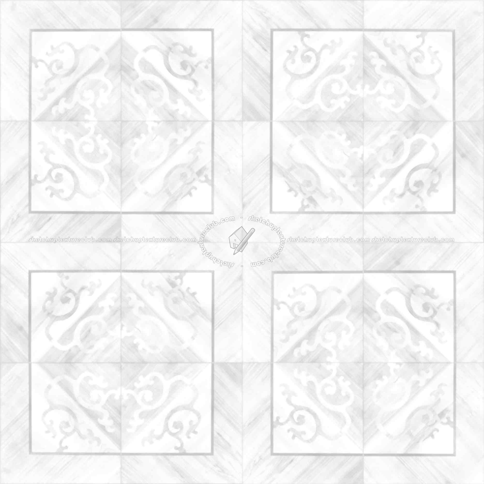 Textures   -   ARCHITECTURE   -   WOOD FLOORS   -   Geometric pattern  - Parquet geometric pattern texture seamless 04785 - Ambient occlusion