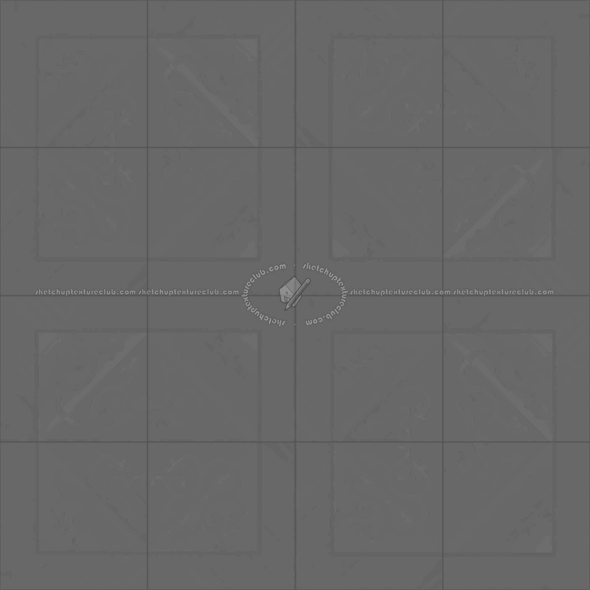 Textures   -   ARCHITECTURE   -   WOOD FLOORS   -   Geometric pattern  - Parquet geometric pattern texture seamless 04785 - Displacement