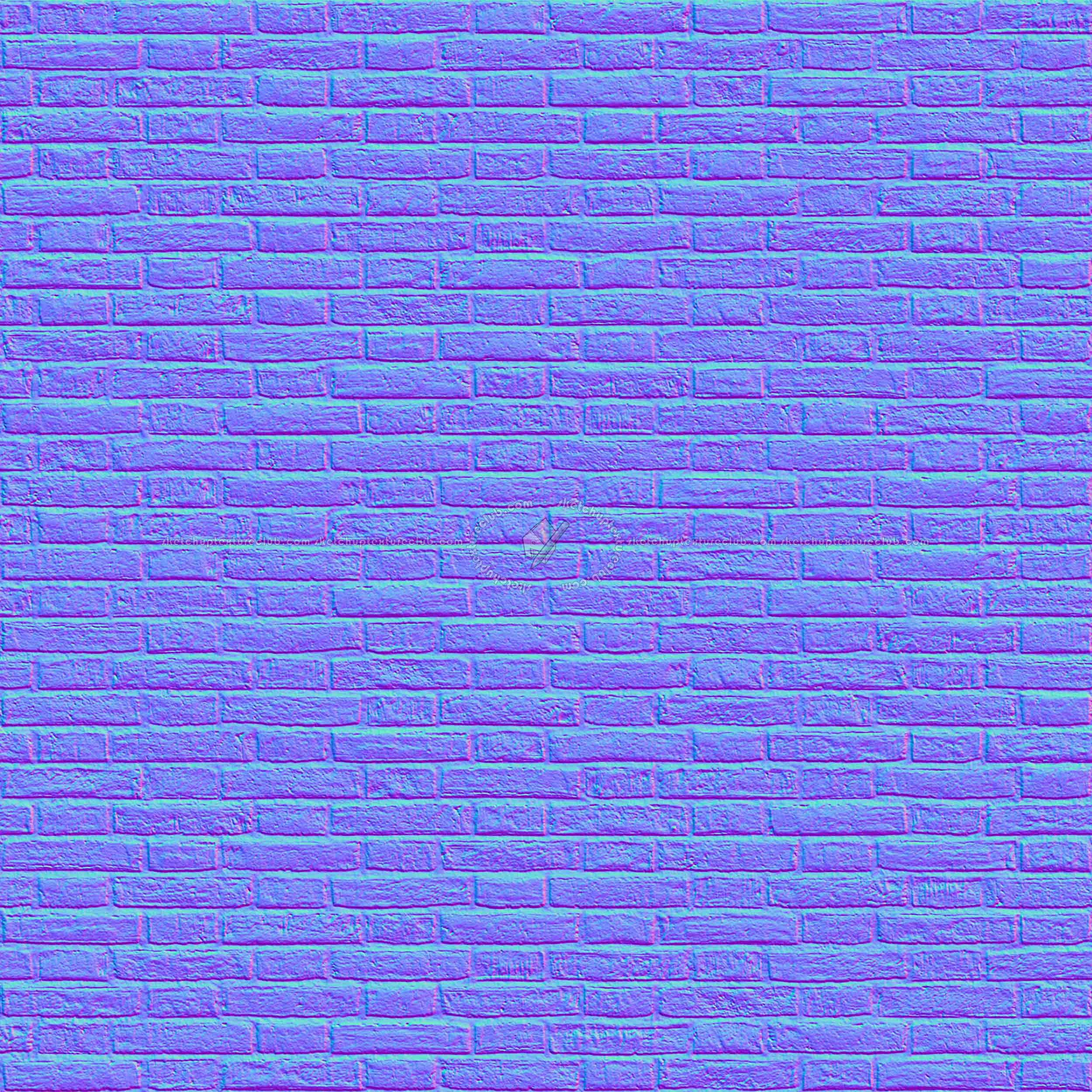Textures   -   ARCHITECTURE   -   BRICKS   -   Facing Bricks   -   Rustic  - Rustic bricks texture seamless 00237 - Normal