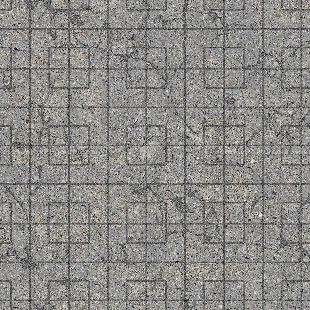 Textures   -   ARCHITECTURE   -   PAVING OUTDOOR   -   Concrete   -   Blocks damaged  - Concrete paving outdoor damaged texture seamless 05544 (seamless)