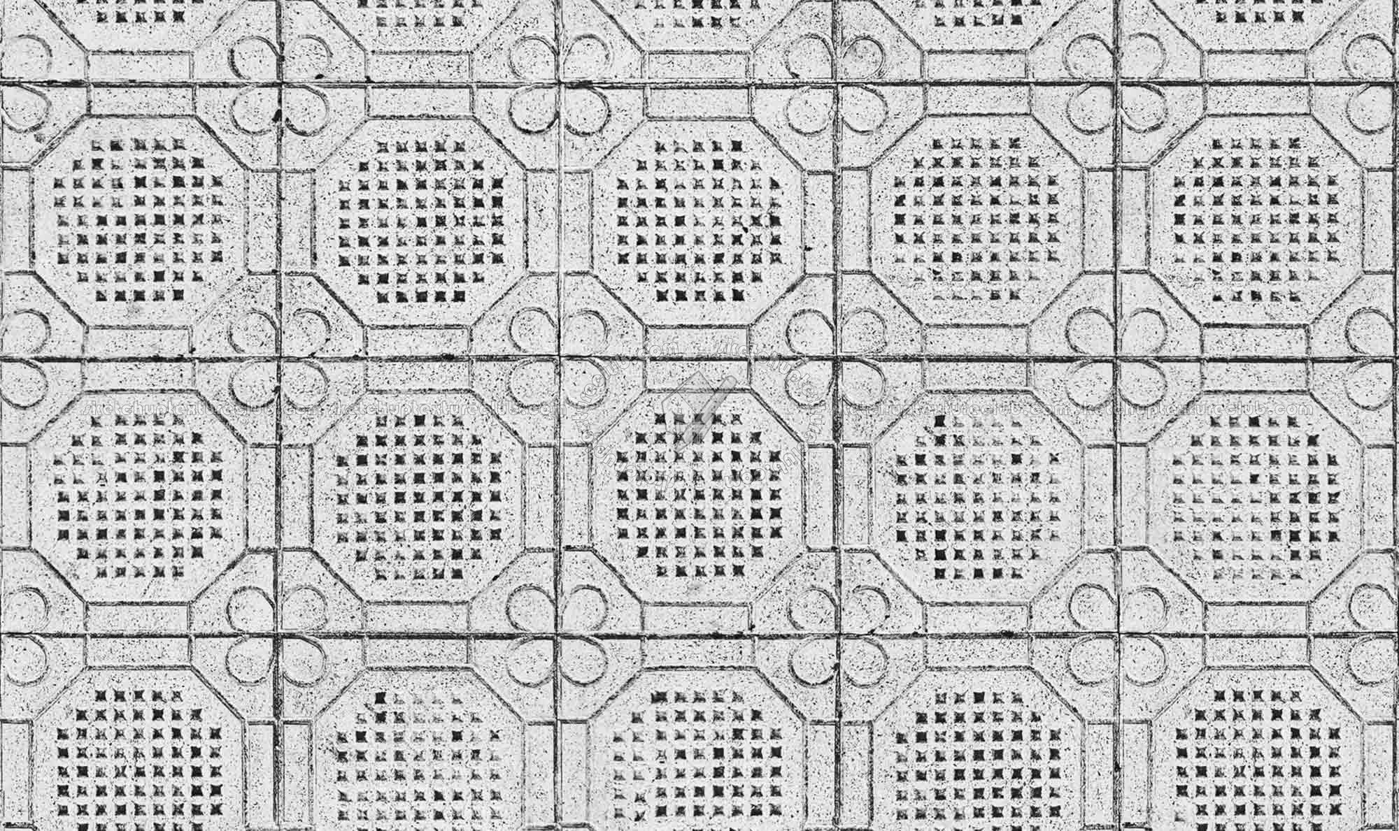 Textures   -   ARCHITECTURE   -   PAVING OUTDOOR   -   Concrete   -   Blocks mixed  - Concrete paving outdoor mixed size texture seamless 17810 - Bump