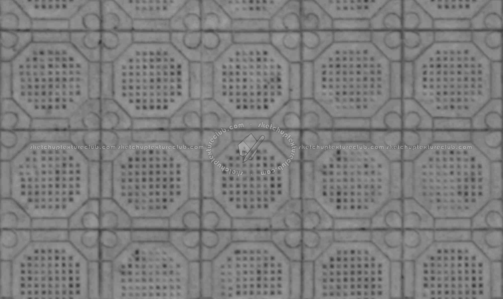 Textures   -   ARCHITECTURE   -   PAVING OUTDOOR   -   Concrete   -   Blocks mixed  - Concrete paving outdoor mixed size texture seamless 17810 - Displacement