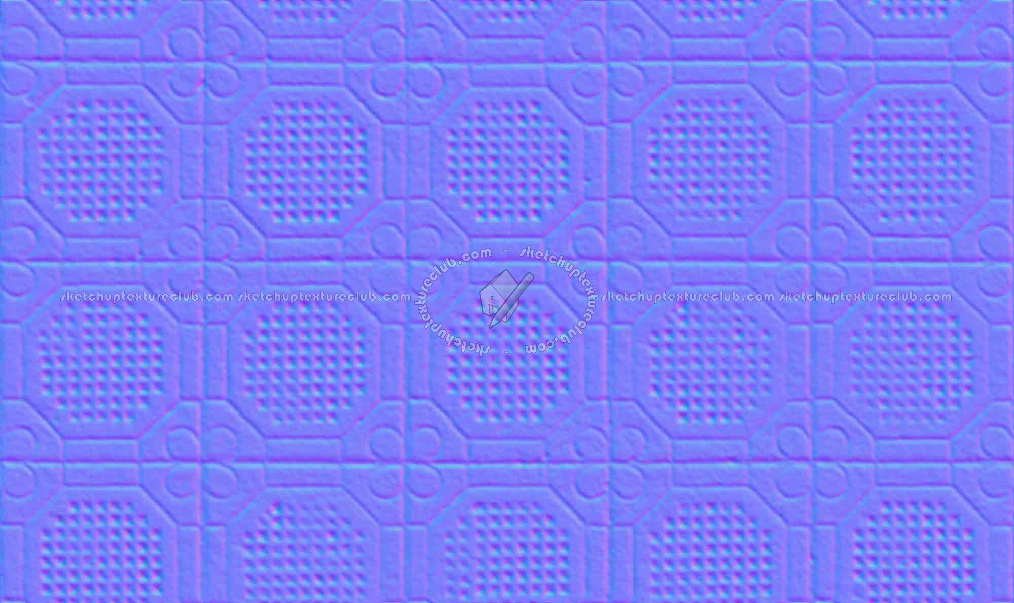 Textures   -   ARCHITECTURE   -   PAVING OUTDOOR   -   Concrete   -   Blocks mixed  - Concrete paving outdoor mixed size texture seamless 17810 - Normal