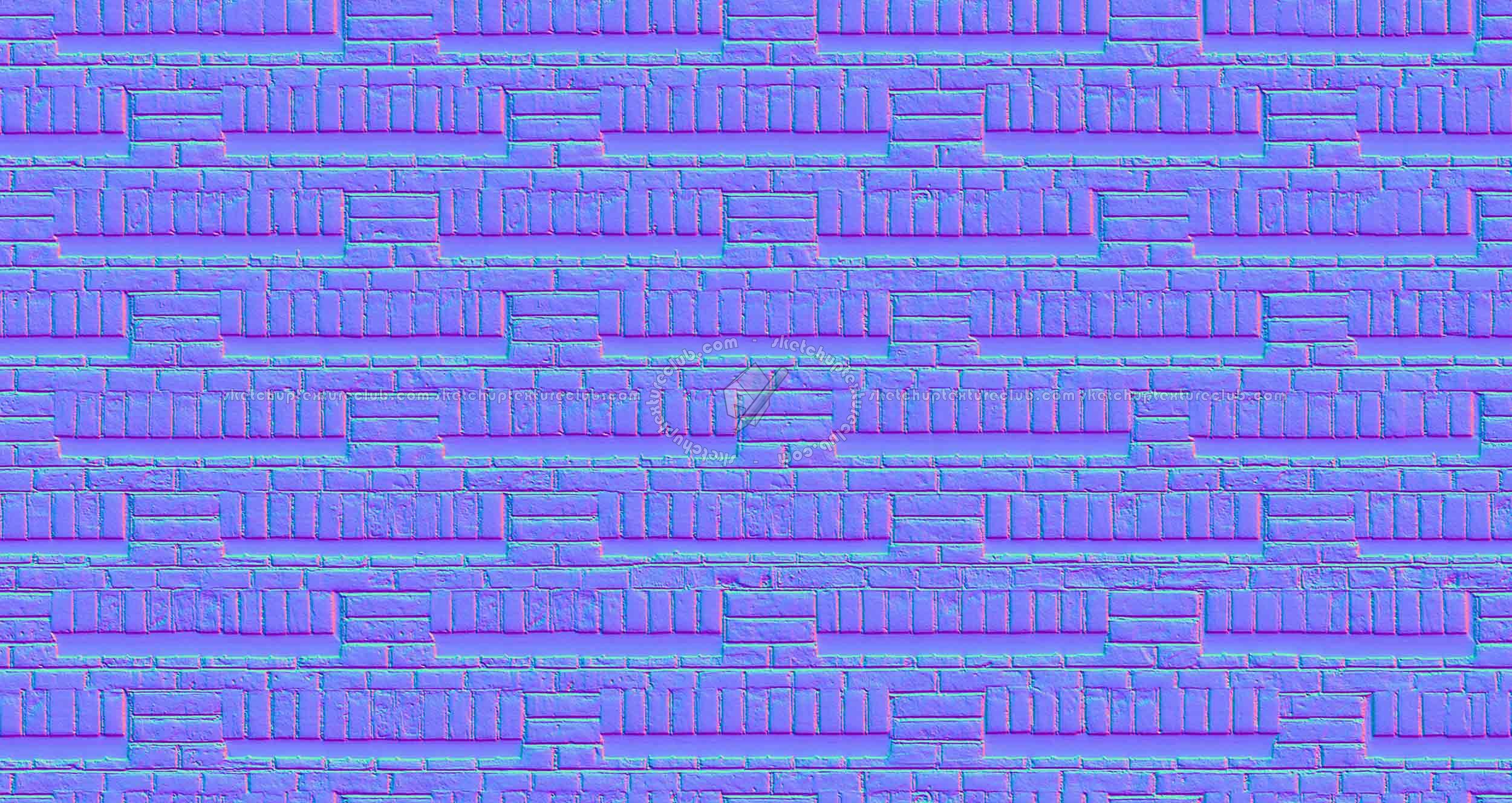 Textures   -   ARCHITECTURE   -   BRICKS   -   Special Bricks  - Italy vintage special wall briks texture seamless 18203 - Normal