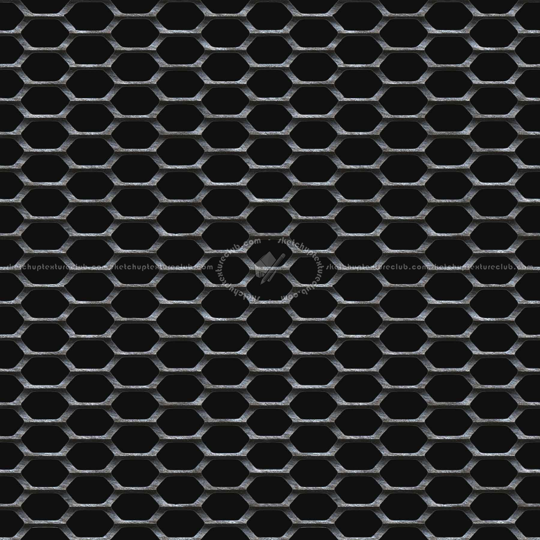 Textures   -   MATERIALS   -   METALS   -   Perforated  - Mesh steel perforate metal texture seamless 10536 - Specular