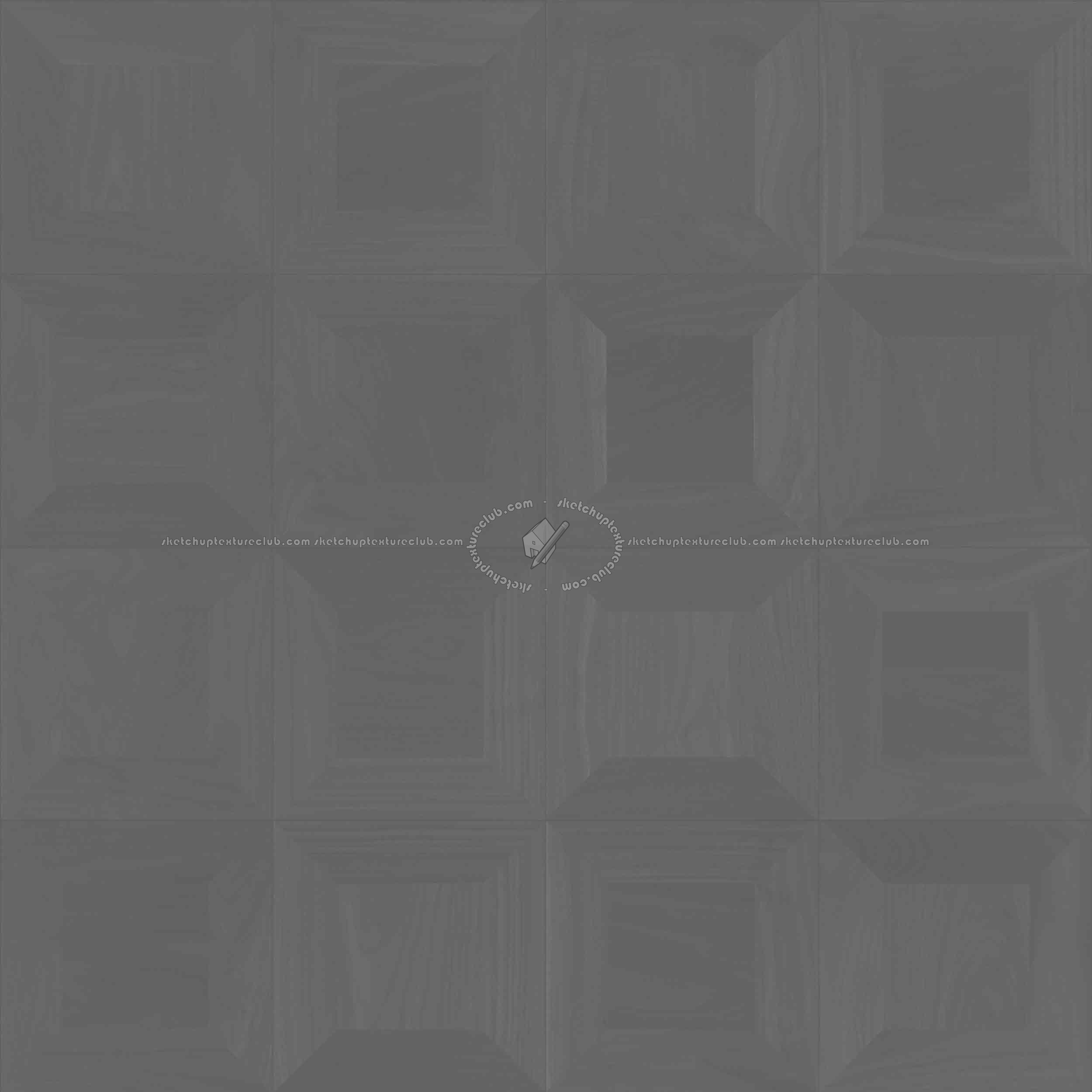 Textures   -   ARCHITECTURE   -   WOOD FLOORS   -   Parquet square  - American walnut square wood flooring texture seamless 21058 - Displacement