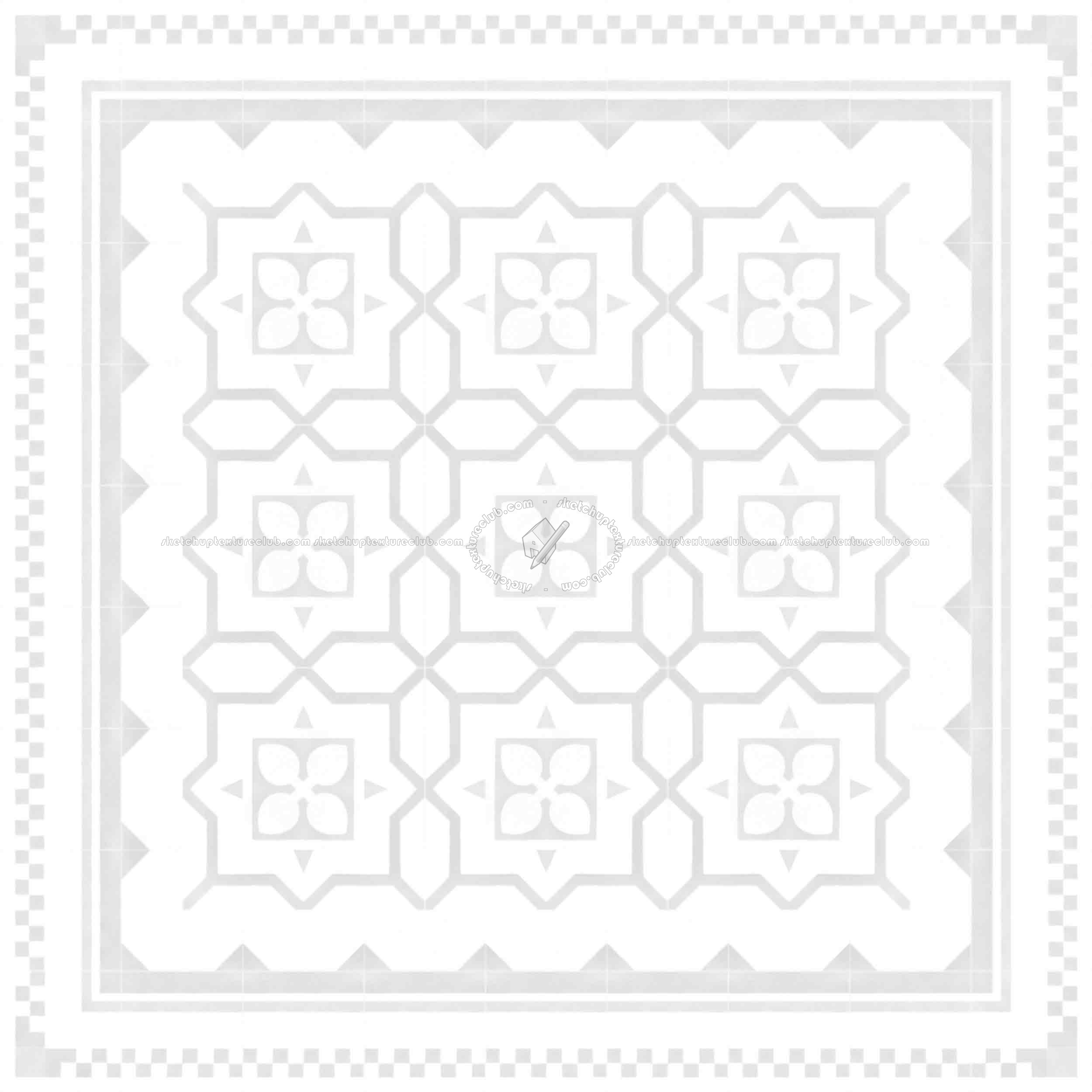 Textures   -   ARCHITECTURE   -   TILES INTERIOR   -   Cement - Encaustic   -   Cement  - Cement concrete tile texture seamless 13380 - Ambient occlusion