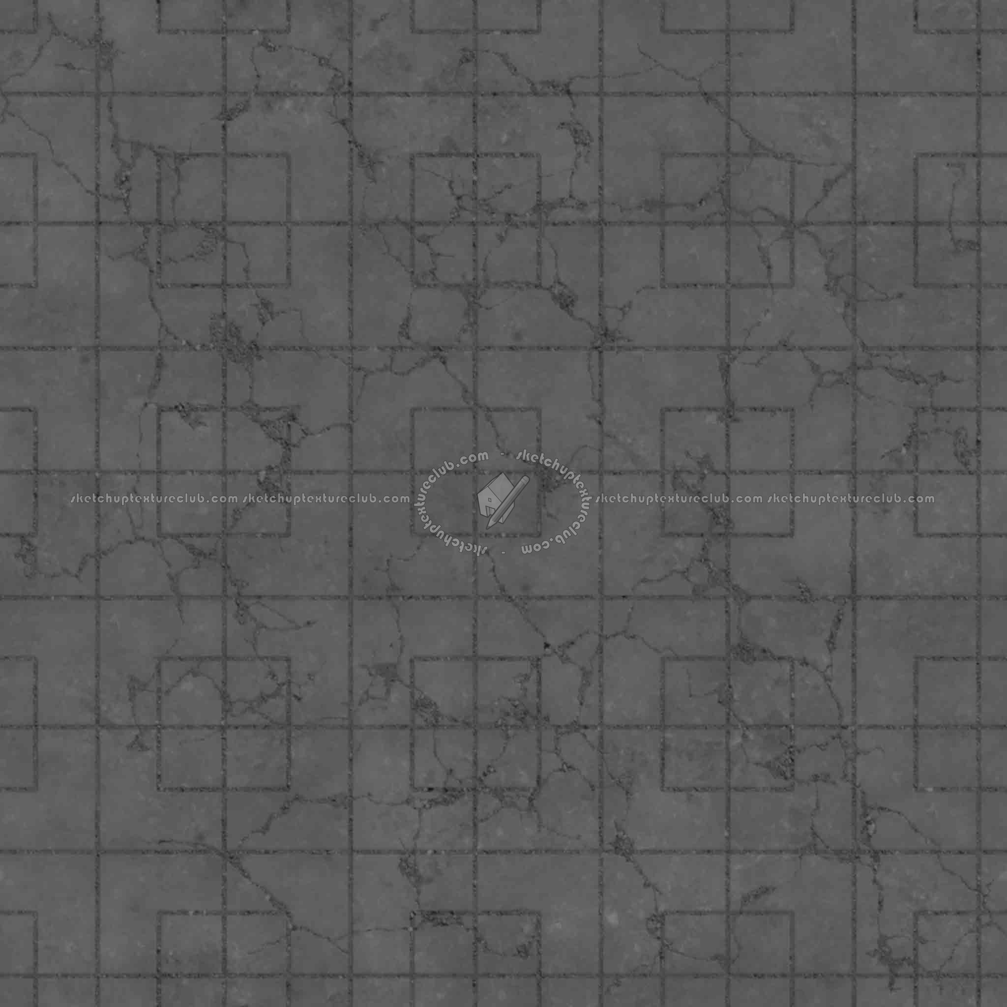 Textures   -   ARCHITECTURE   -   PAVING OUTDOOR   -   Concrete   -   Blocks damaged  - Concrete paving outdoor damaged texture seamless 05545 - Displacement