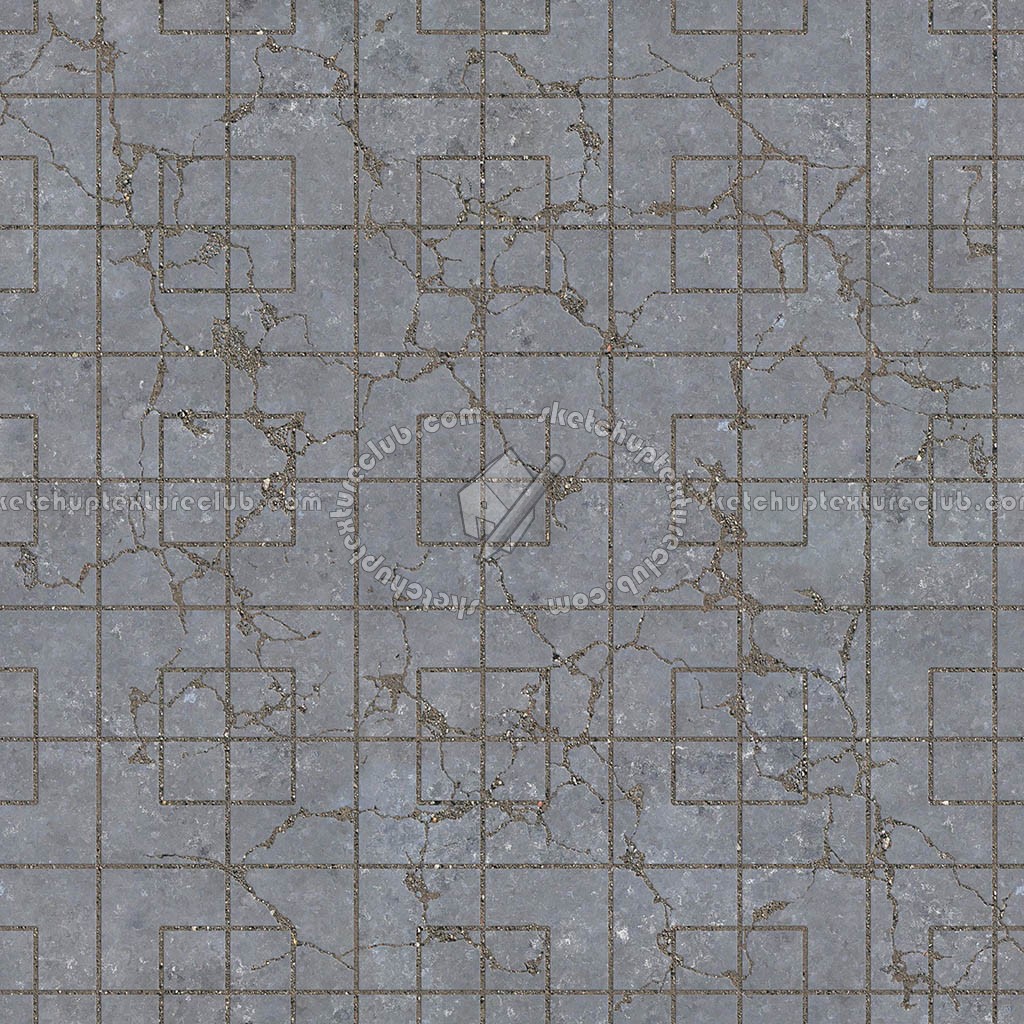 Textures   -   ARCHITECTURE   -   PAVING OUTDOOR   -   Concrete   -   Blocks damaged  - Concrete paving outdoor damaged texture seamless 05545 (seamless)