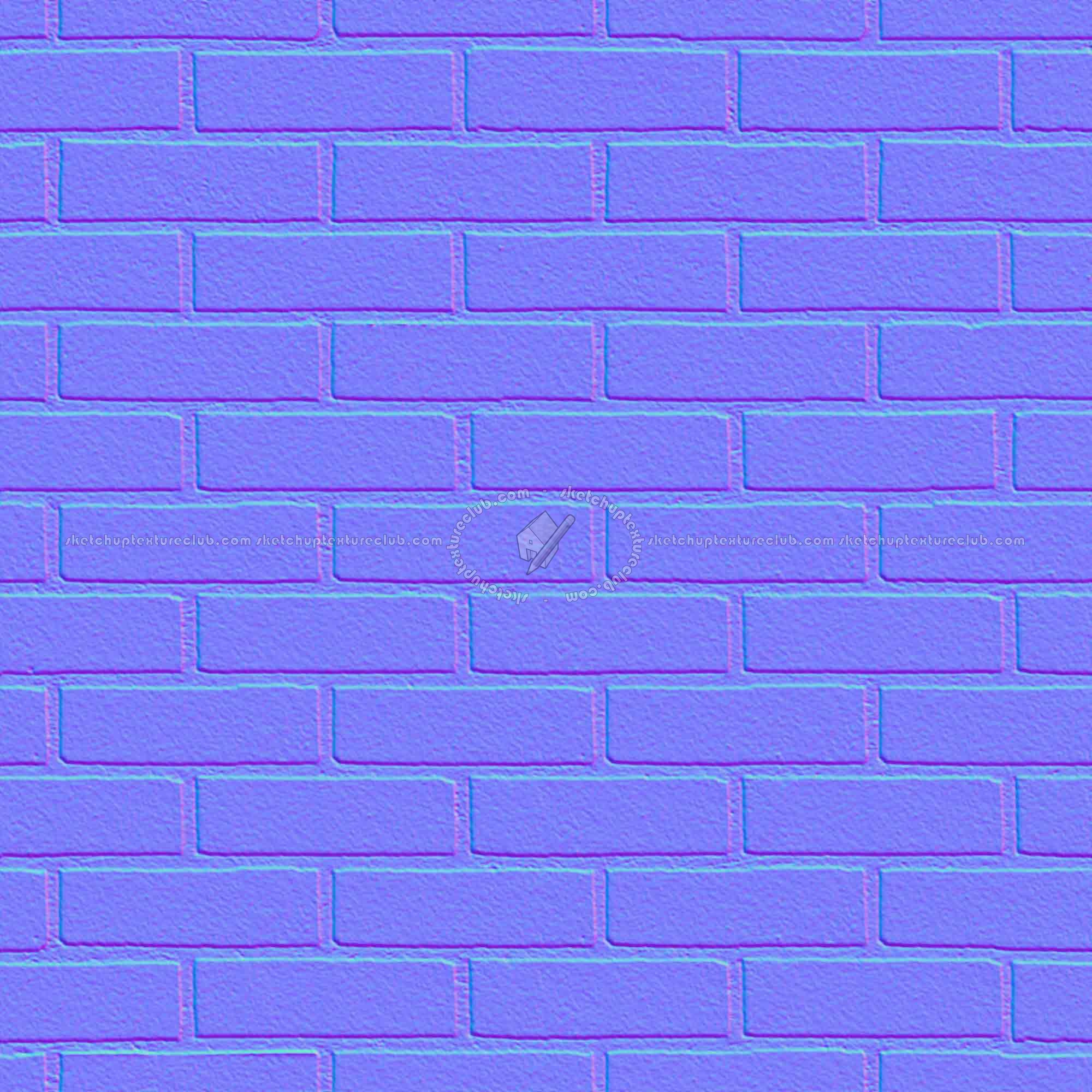Textures   -   ARCHITECTURE   -   BRICKS   -   Facing Bricks   -   Smooth  - Facing smooth bricks texture seamless 00315 - Normal
