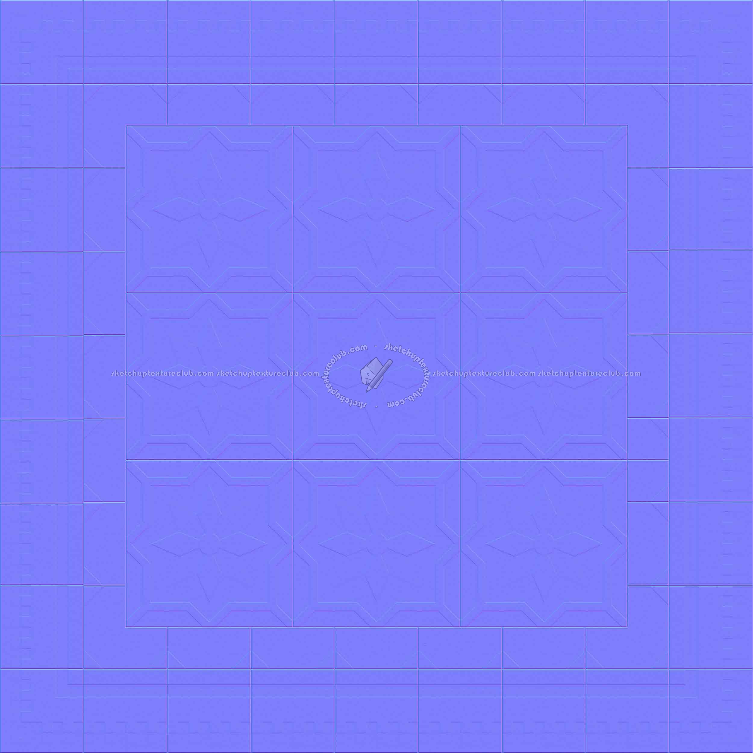 Textures   -   ARCHITECTURE   -   TILES INTERIOR   -   Cement - Encaustic   -   Cement  - Cement concrete tile texture seamless 13381 - Normal