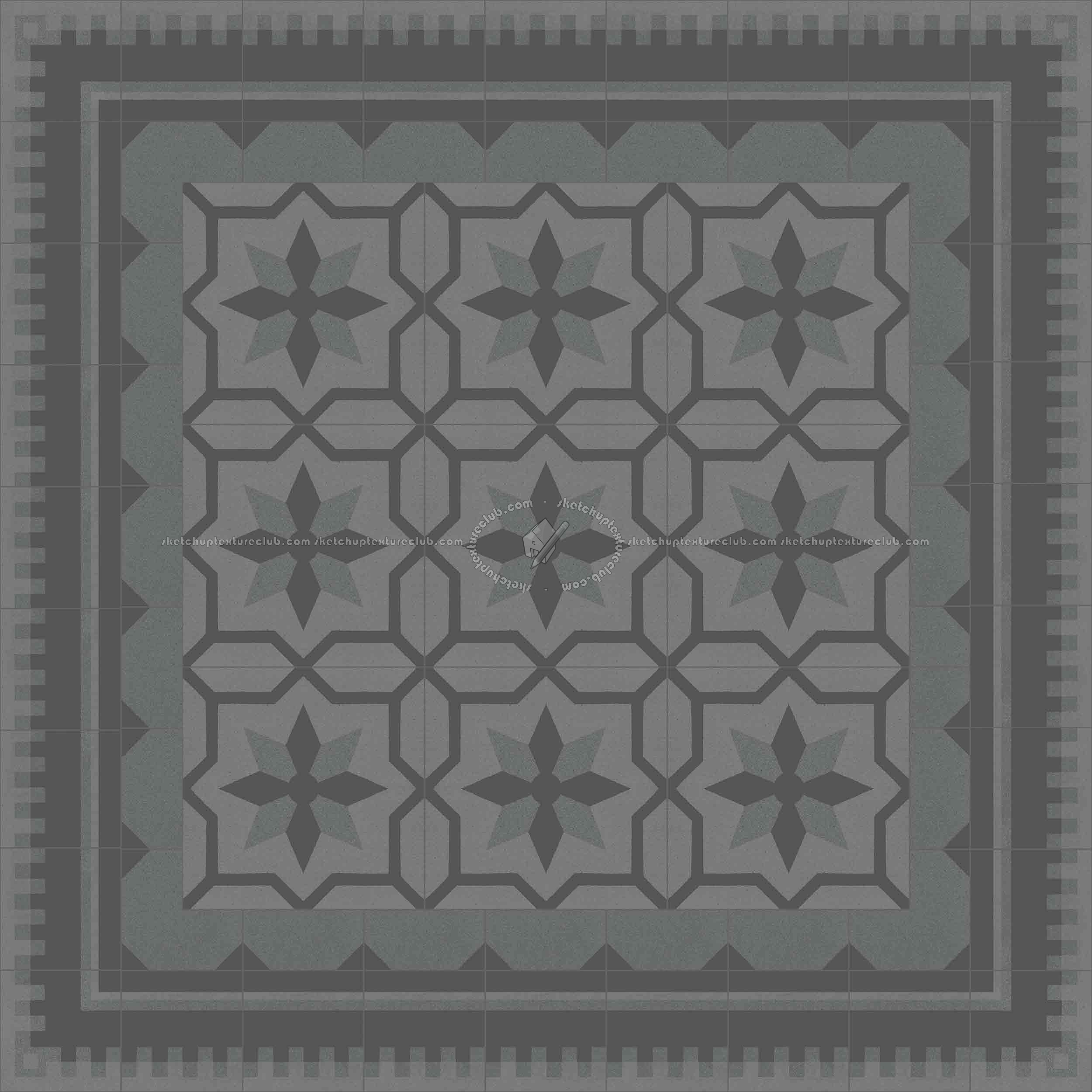 Textures   -   ARCHITECTURE   -   TILES INTERIOR   -   Cement - Encaustic   -   Cement  - Cement concrete tile texture seamless 13381 - Specular