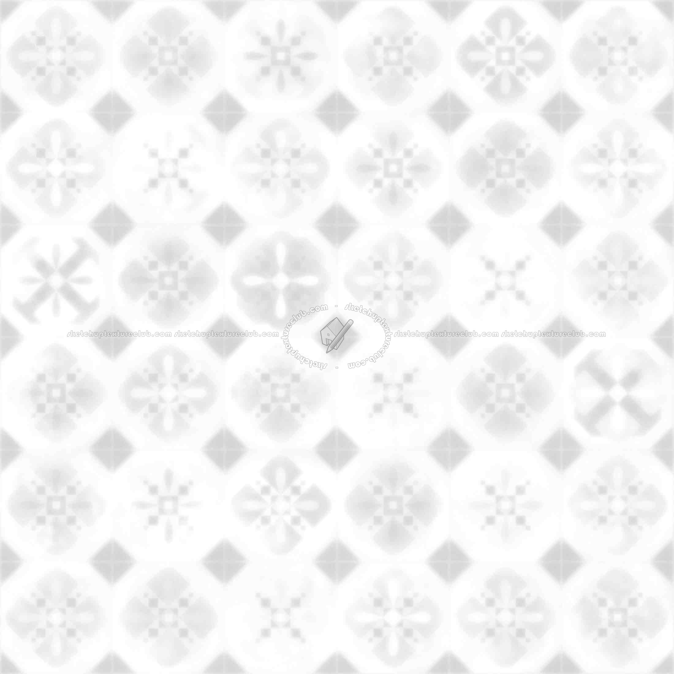 Textures   -   ARCHITECTURE   -   TILES INTERIOR   -   Ornate tiles   -   Patchwork  - Ceramic patchwork tile texture seamless 21257 - Ambient occlusion