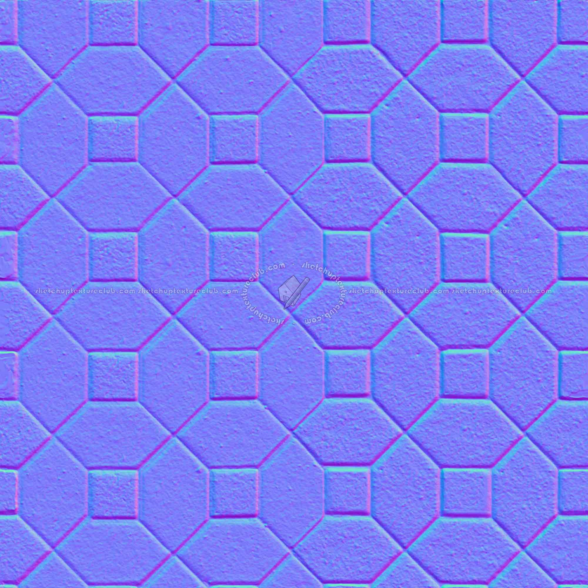 Textures   -   ARCHITECTURE   -   PAVING OUTDOOR   -   Concrete   -   Blocks mixed  - Concrete paving outdoor texture seamless 20499 - Normal