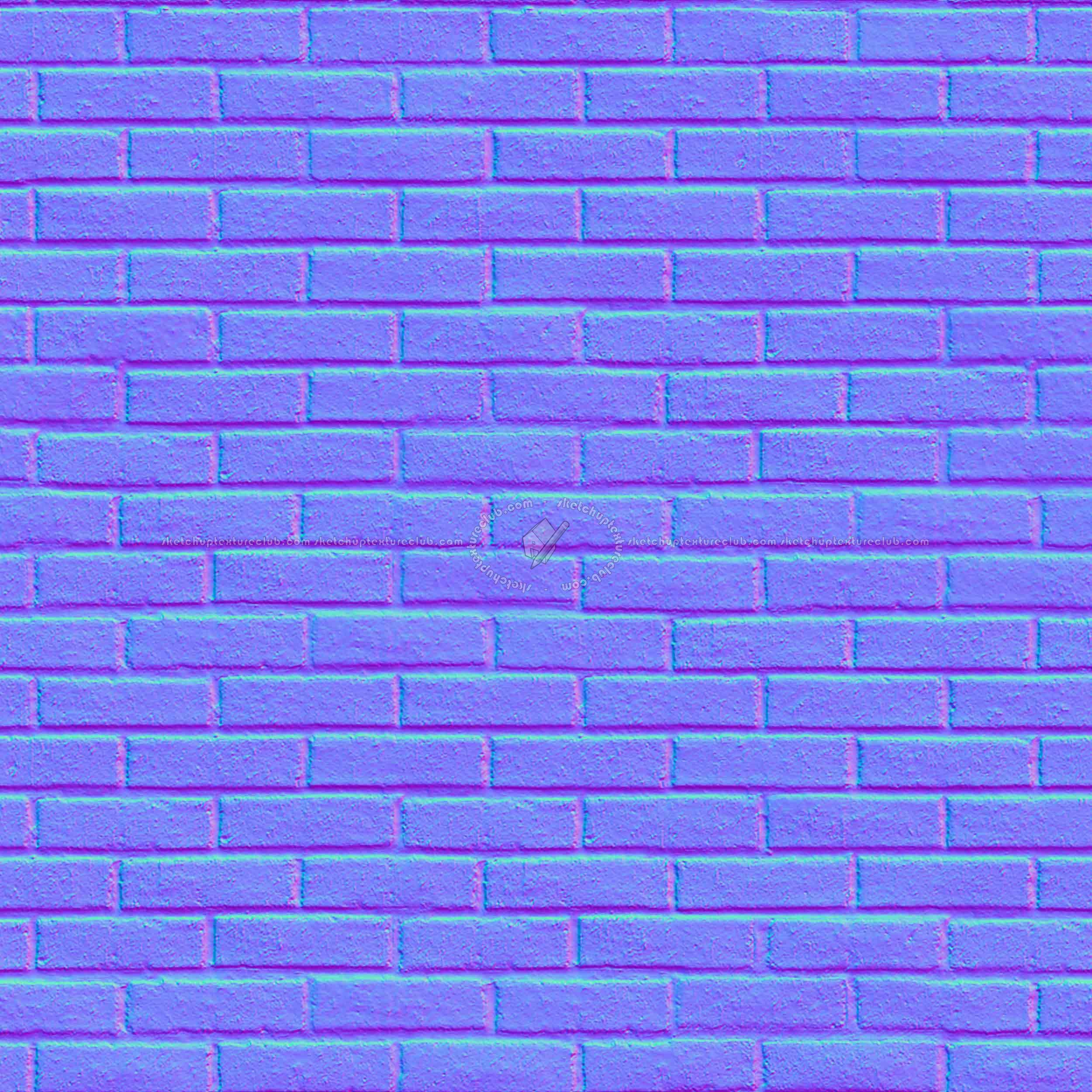 Textures   -   ARCHITECTURE   -   BRICKS   -   Facing Bricks   -   Smooth  - Facing smooth bricks texture seamless 00316 - Normal