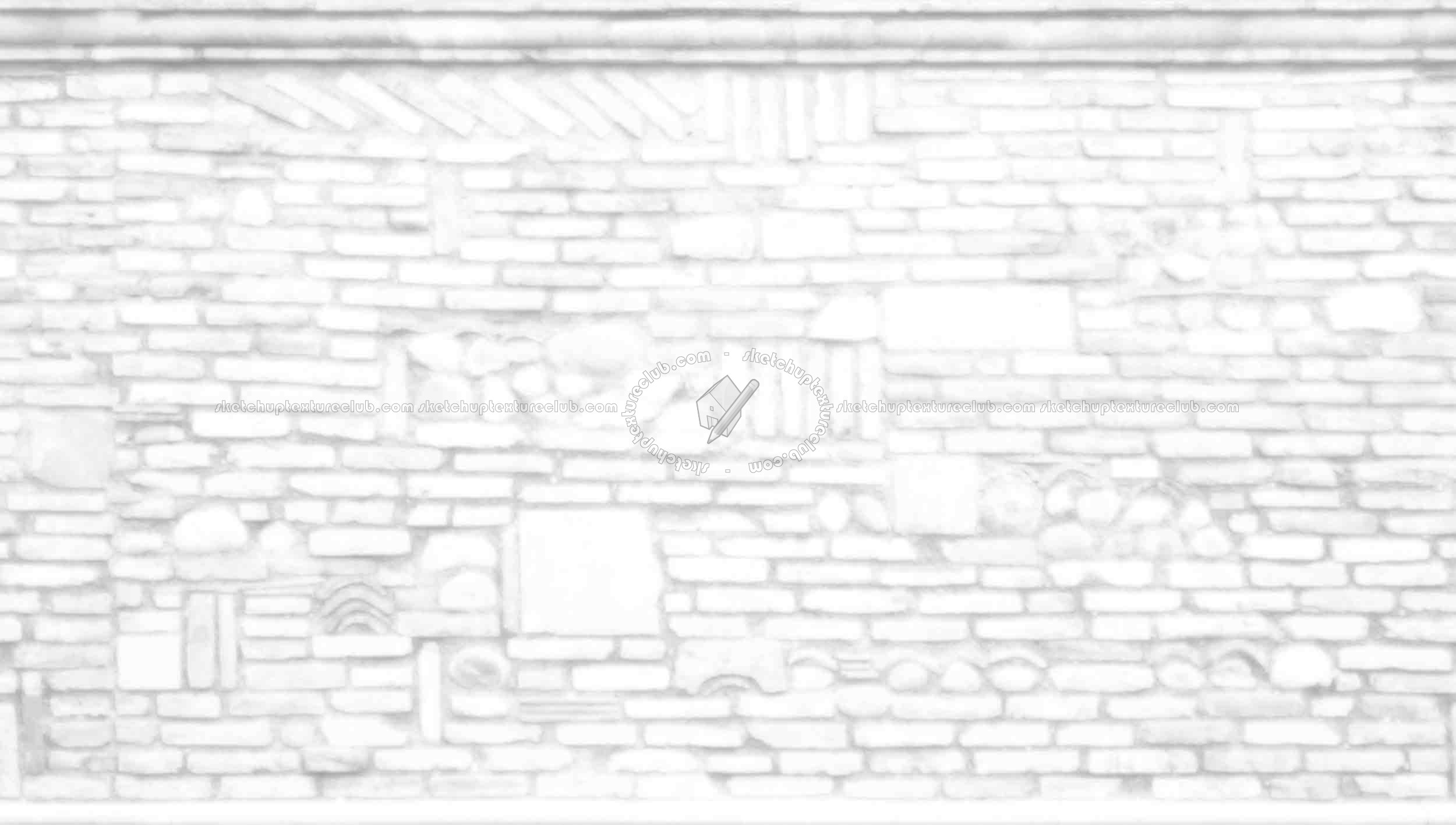 Textures   -   ARCHITECTURE   -   BRICKS   -   Special Bricks  - Italy brick wall and stones texture seamless 18797 - Ambient occlusion