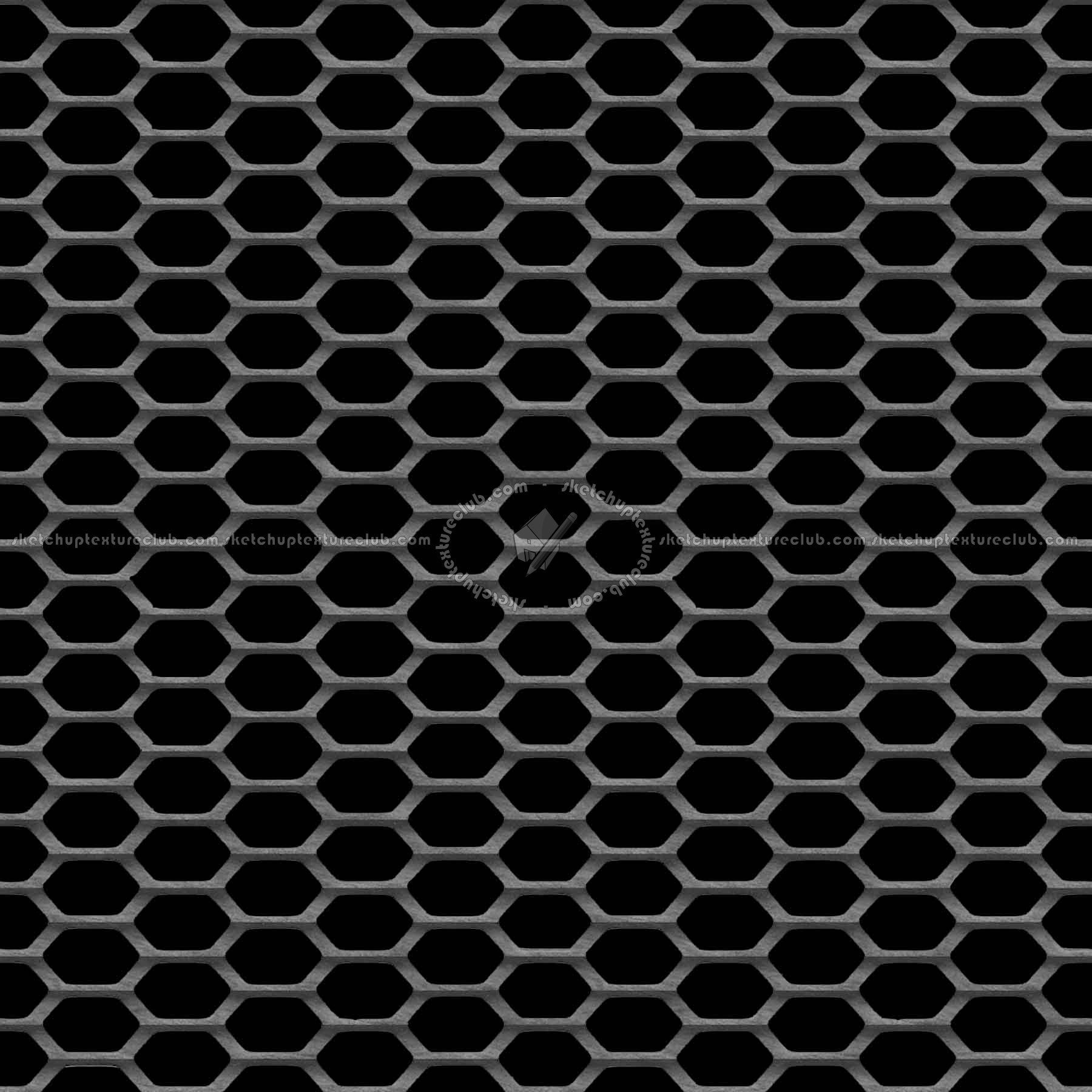 Textures   -   MATERIALS   -   METALS   -   Perforated  - Mesh steel perforate metal texture seamless 10538 - Specular
